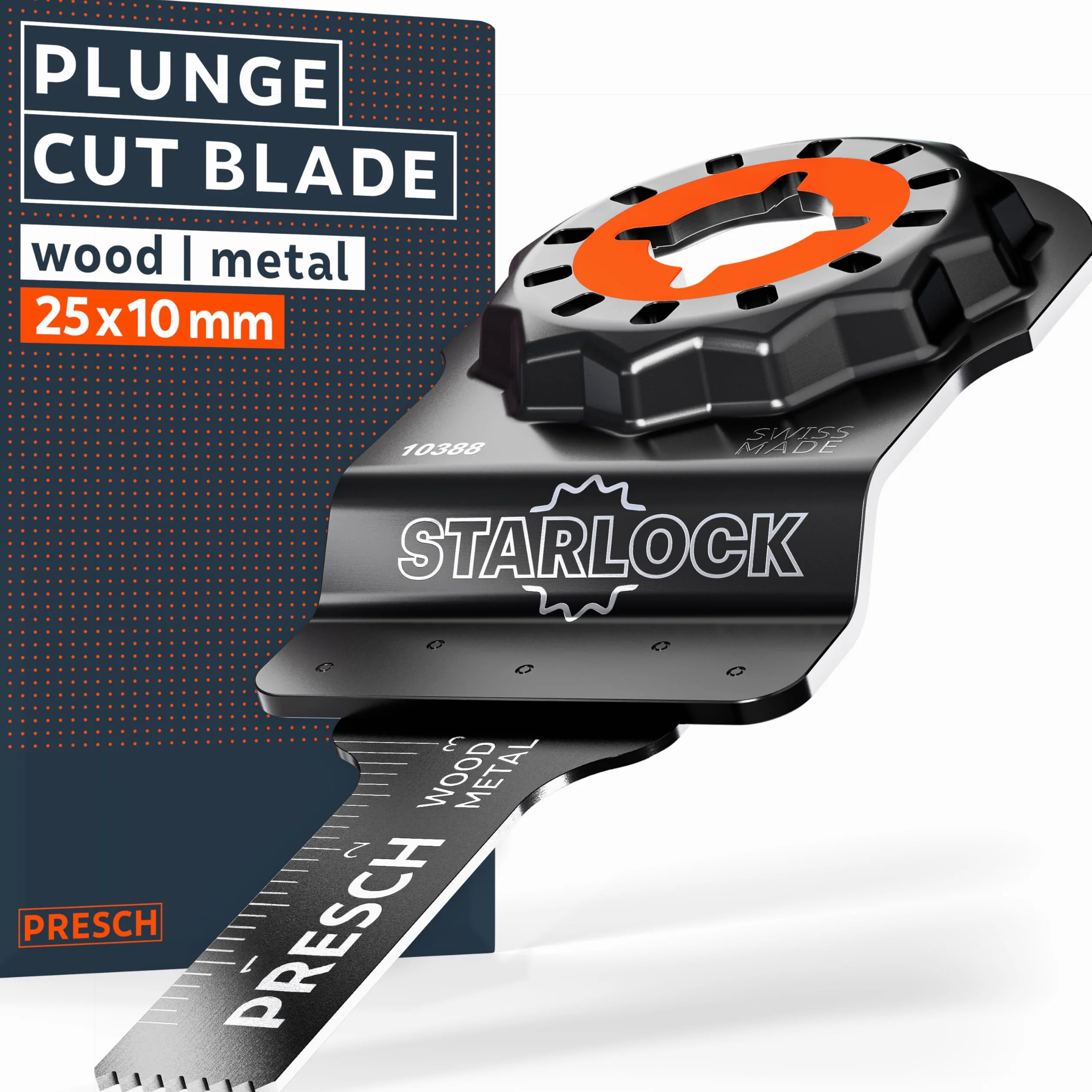 Presch Brzeszczoty Multitoola do Drewna i Metalu 25×10mm - Starlock - Cięcia Bi-Metal