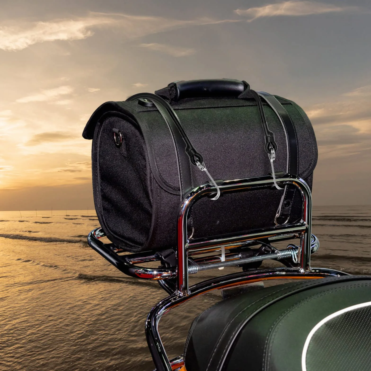 Gumka napinająca z haczykami, 6 ekspanderów, 100 cm, gumowe pasy mocujące do wózka transportowego