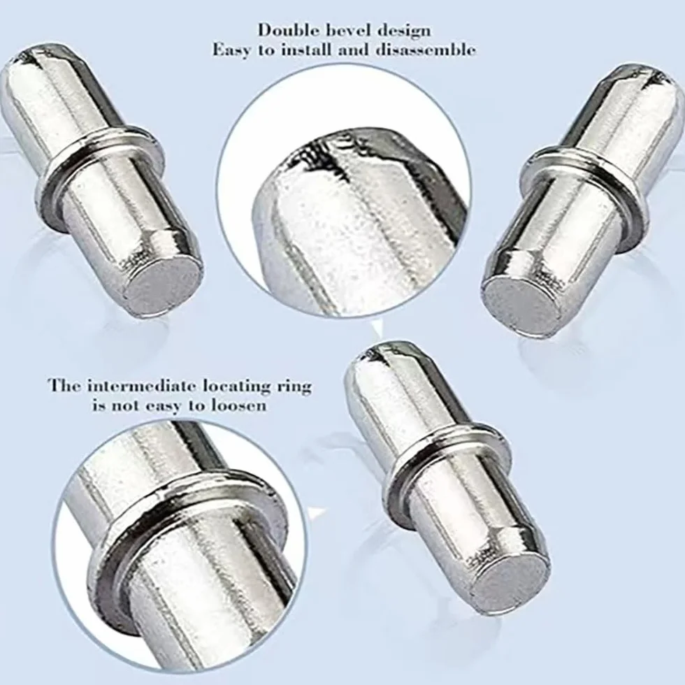 Kołki półkowe metalowe 5 x 15 mm 30 sztuk do regałów szafek kuchennych
