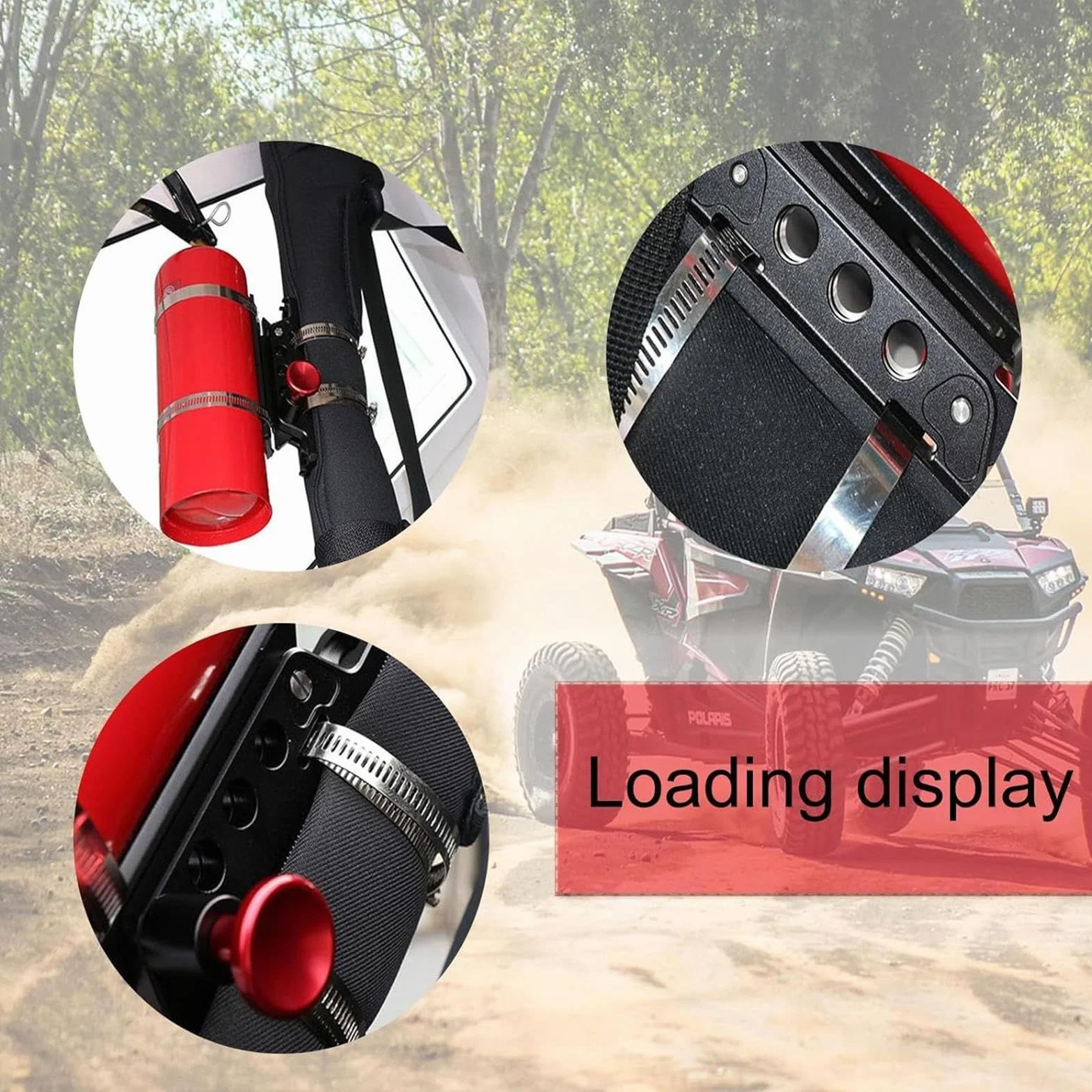 Vehicle Fire Extinguisher Mount, Heavy Duty Boat Bracket, Secure Automotive Holder, Adjustable Safety Clamp Design, Ideal for Picnic, Trailer, Motorhome, Camping, 6.52x1.18 inches