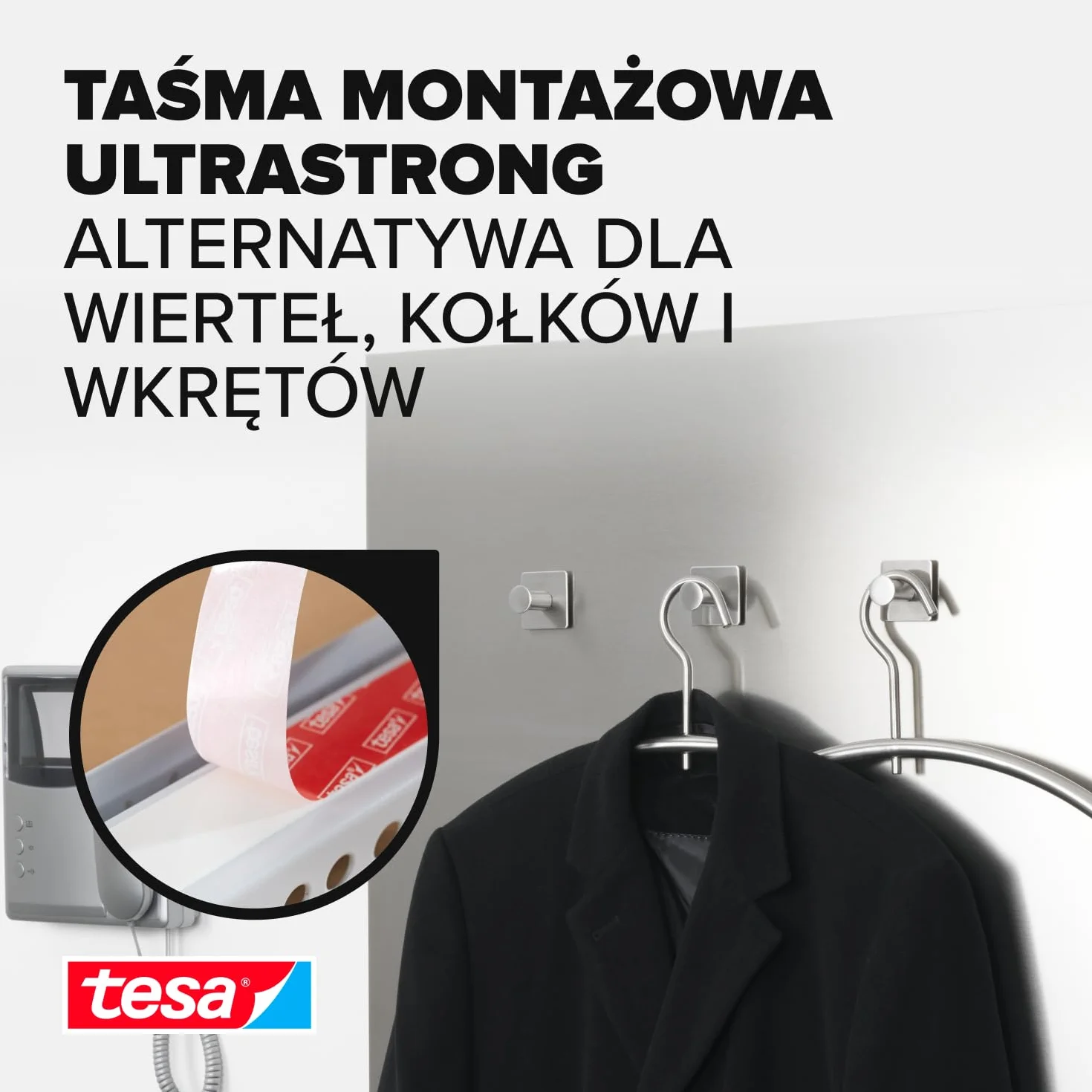 Tesa Powerbond Taśma Montażowa 1,5m x 19mm