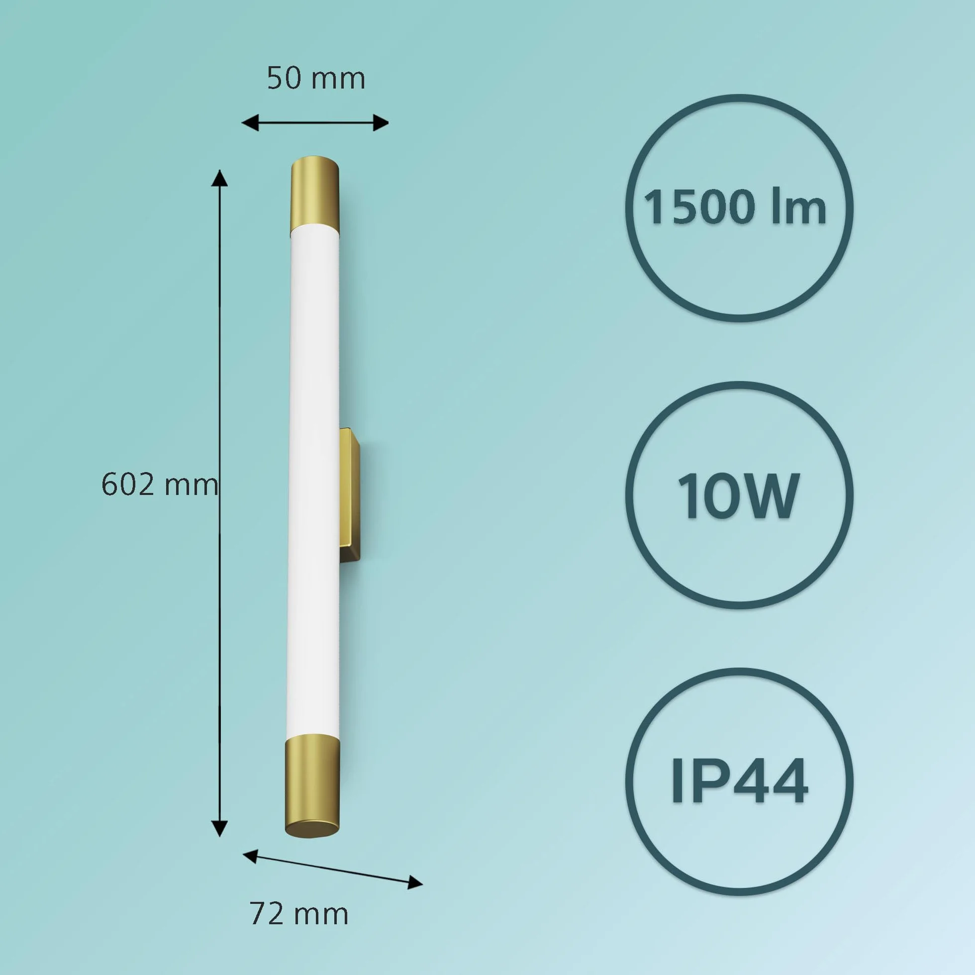 Philips LED Lampa Łazienkowa Rover Okrągła 10W 1500lm 2700K IP44 Wodoodporna Mosiądz