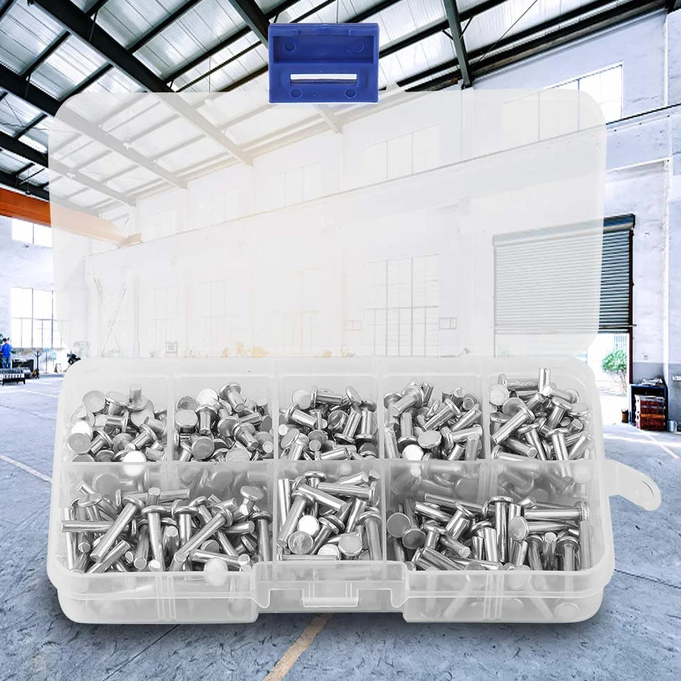 Nity Pełne Aluminium M3 3mm 400 Sztuk z Łbem Płaskim 4mm 16mm Długość