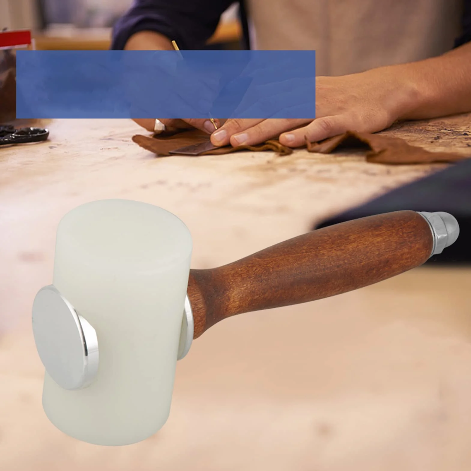 Leder T Form Holzgriff Nylon Carving Mallet Handwerk Stanzwerkzeug