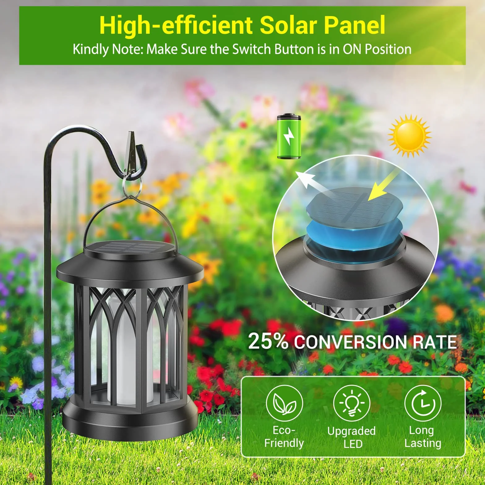 GEARLITE wiszące lampy solarne zewnętrzne 2 sztuki realistyczne płomienie IP65 wodoodporne dekoracja ogrodowa
