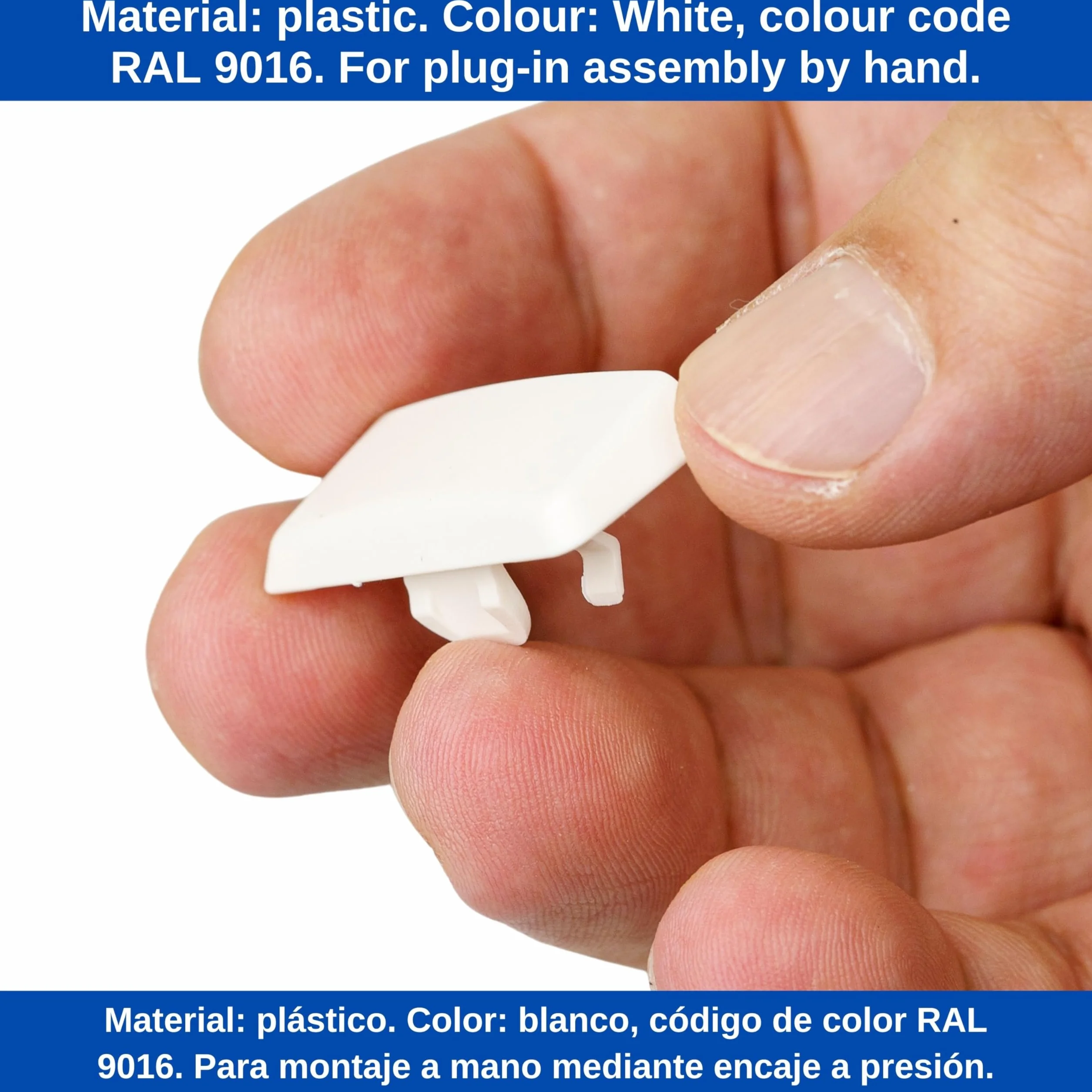 Zaślepki szczelin okiennych 12 szt Biały RAL 9016 24-35 mm do profili plastikowych i aluminiowych