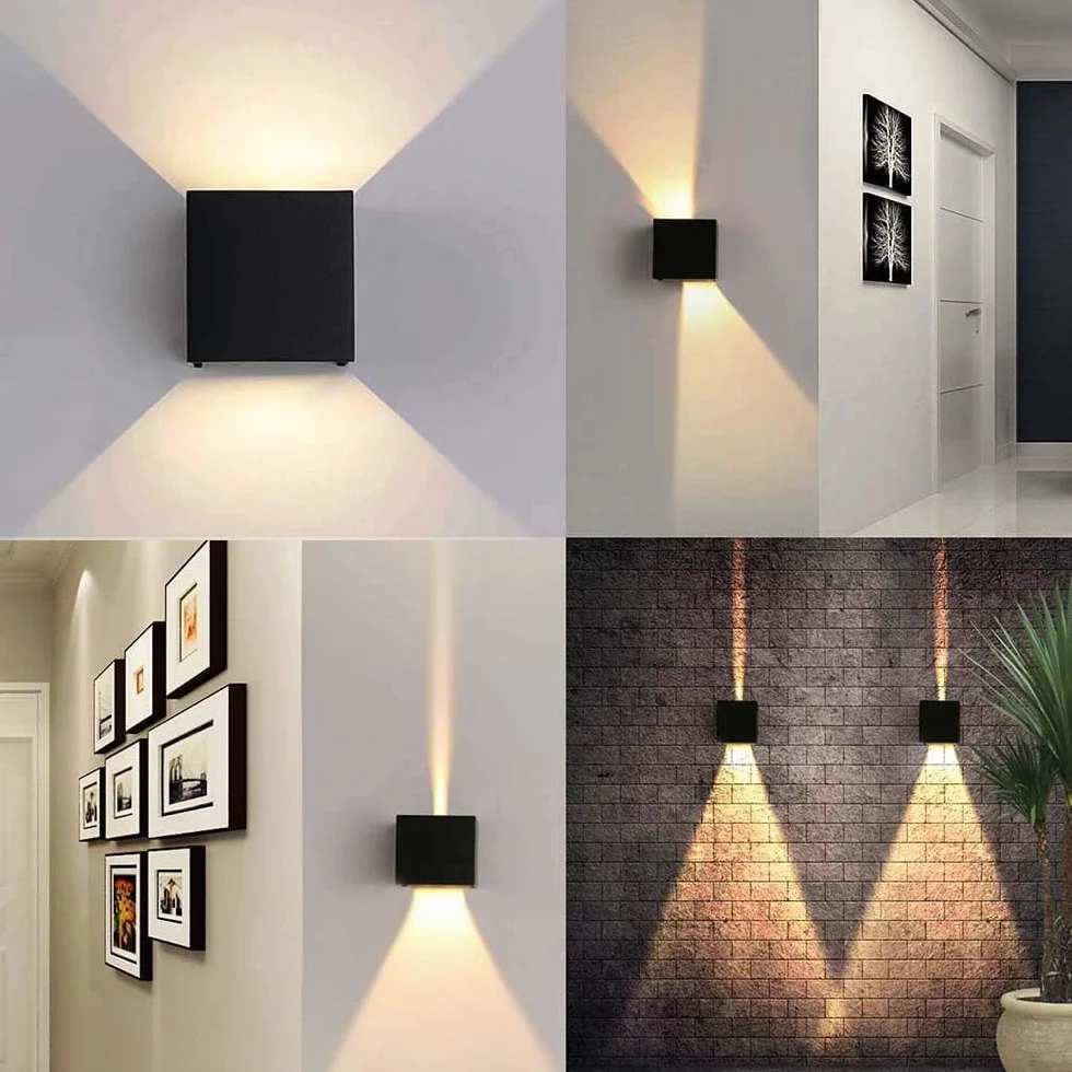 ERWEY LED kinkiet zewnętrzny IP54 12W regulowany czarny