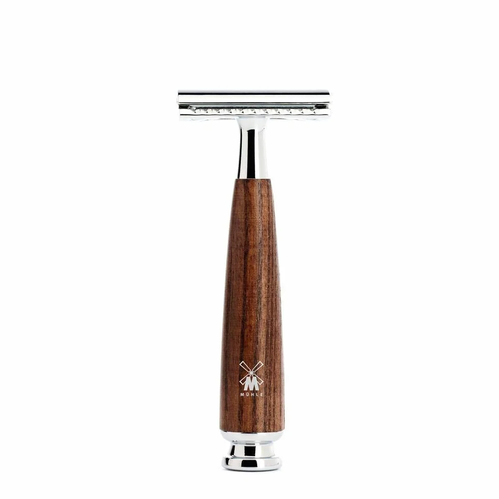 Mühle Rytmo Steamed Ash 3-piece Pure Badger / Safety Razor Shaving Set