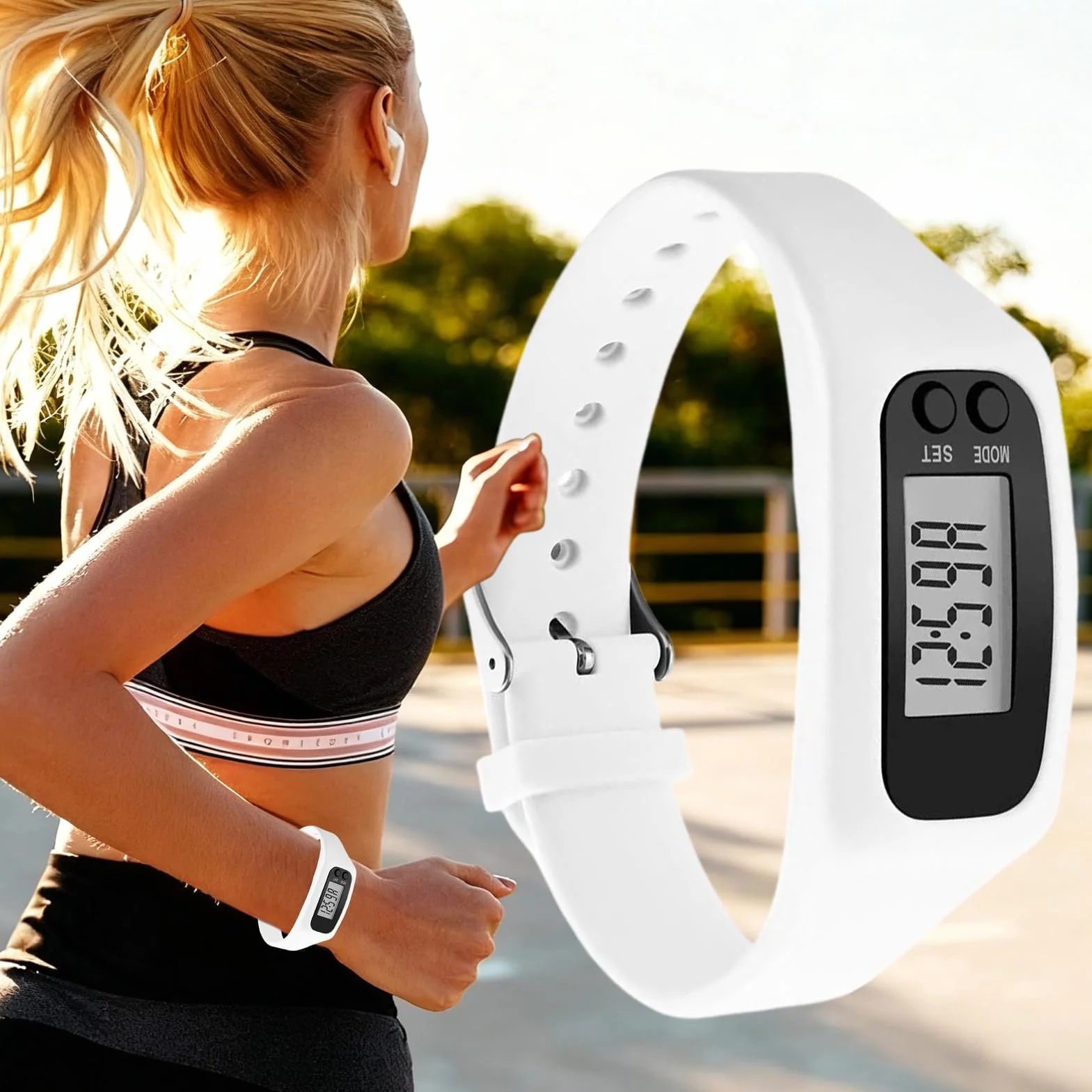 Step Watch, bez aplikacji, bez telefonu, monitor | sportowe inteligentne zegarki licznik kalorii – do chodzenia fitnessu na co dzień podróż dojazdy do pracy jogging piesze wycieczki park