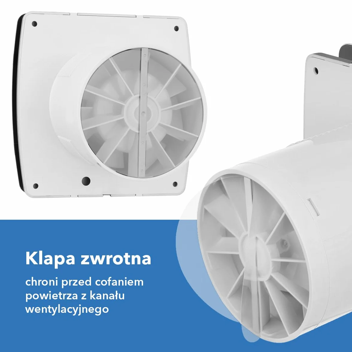 EBERG AXI Wentylator łazienkowy czarny cichy wyciągowy z łożyskiem kulkowym montaż ścienny sufitowy timer higrostat