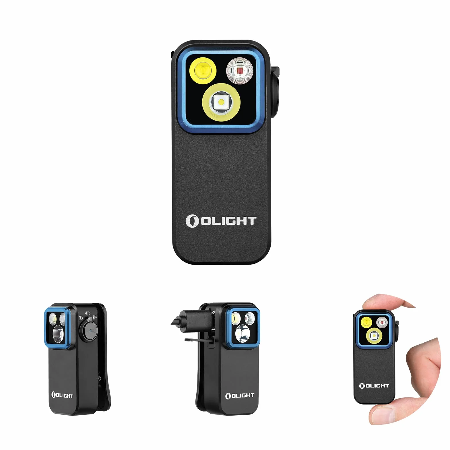 OLIGHT Oclip Pro Mini latarka LED 500 LM USB-C IPX10 z reflektorem czerwonym światłem