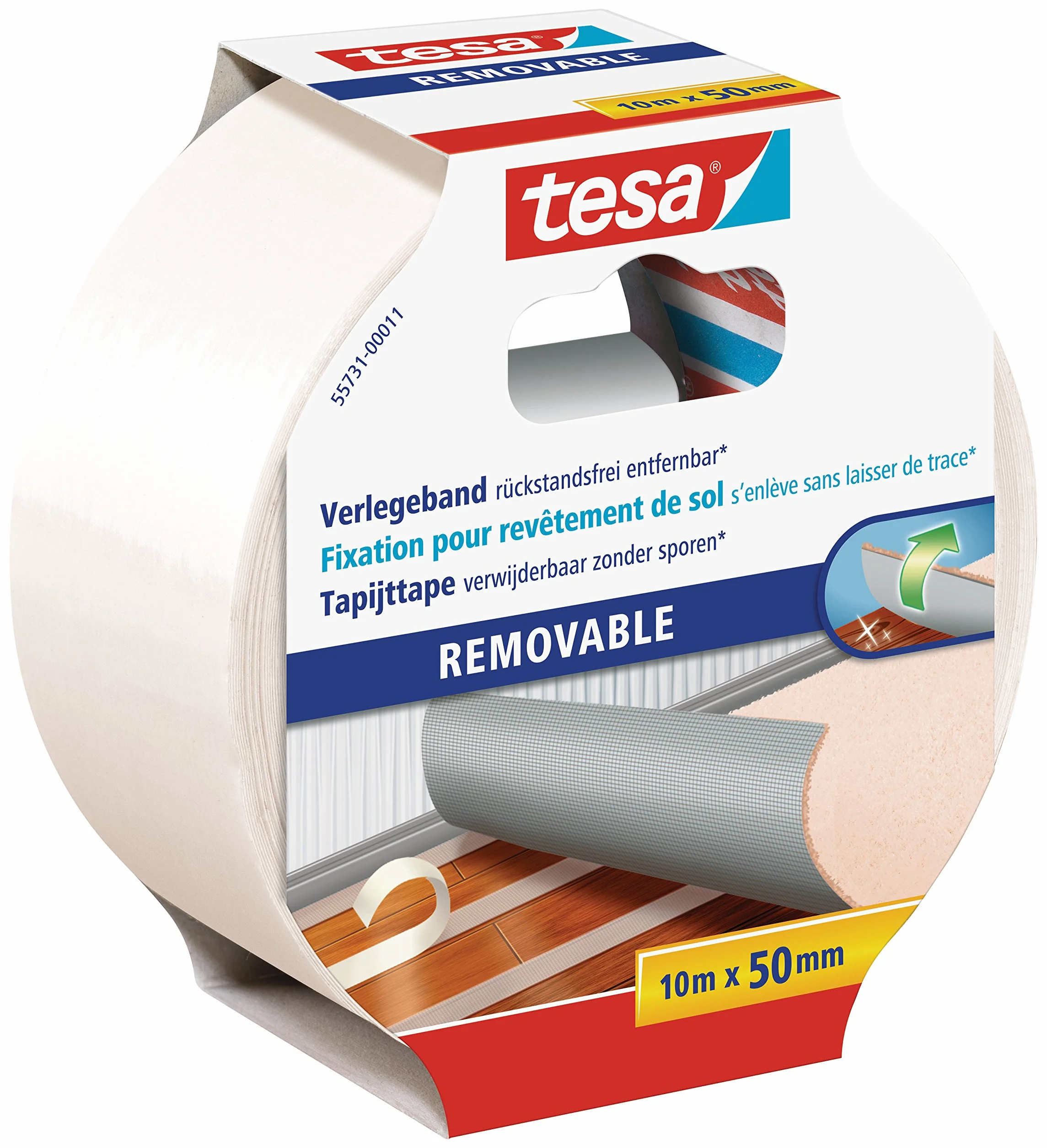 Tesa 55731 Taśma Montażowa, Biały, 10m x 50mm