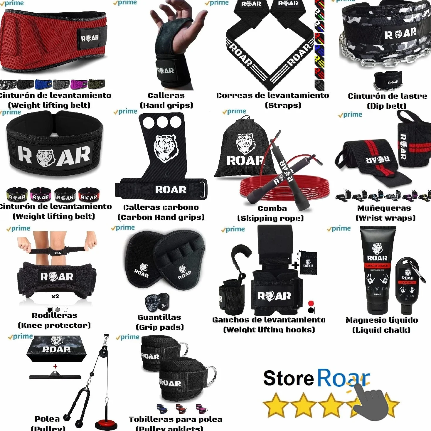 Roar® Męskie chwyty gimnastyczne Roar®, chwyty damskie, rękawice gimnastyczne, chwyty gimnastyczne artystyczne, chwyty ręczne, skóra syntetyczna, chwyty do rękawiczek, chwyty do podciągania