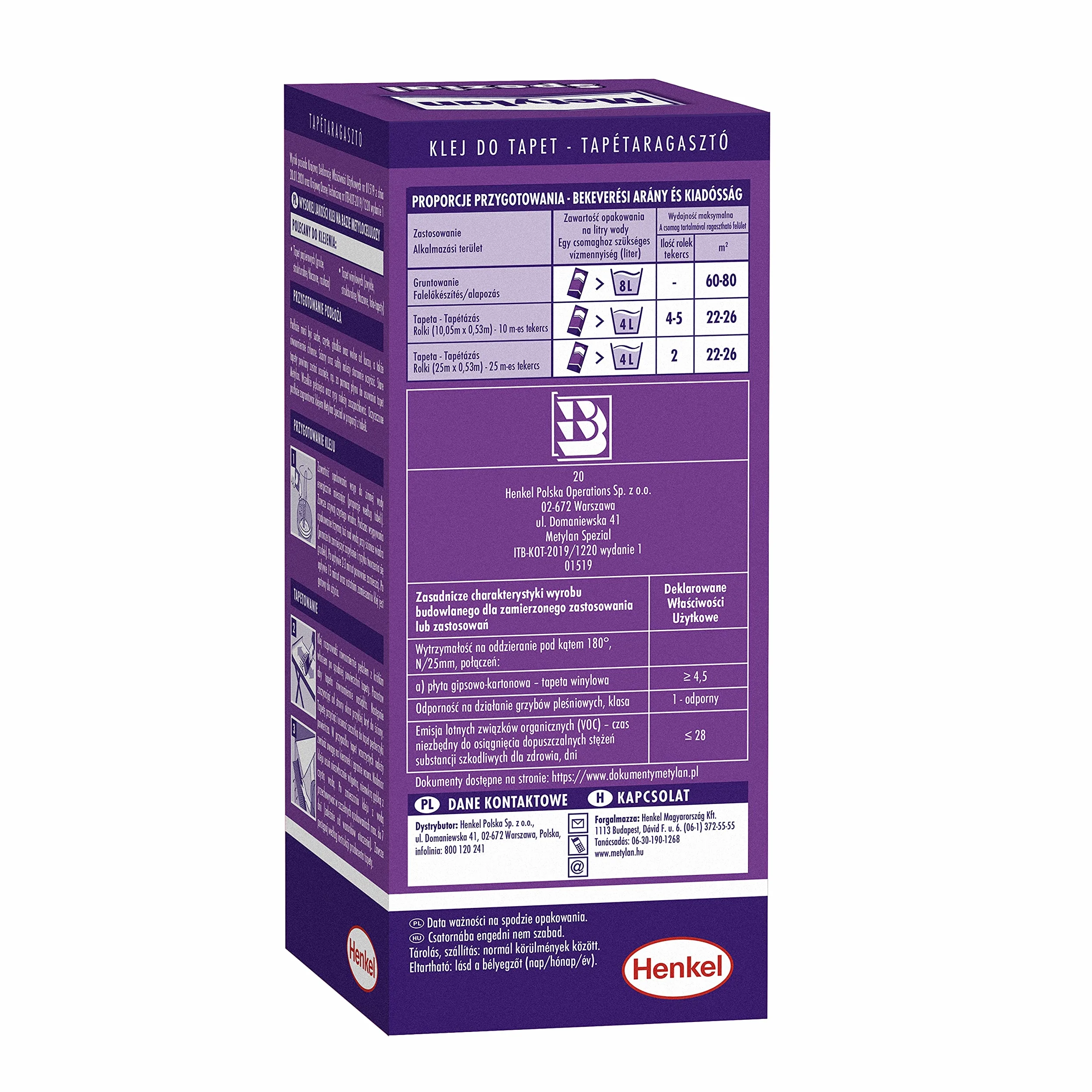 Metylan Spezial klej do tapet winylowych 200g