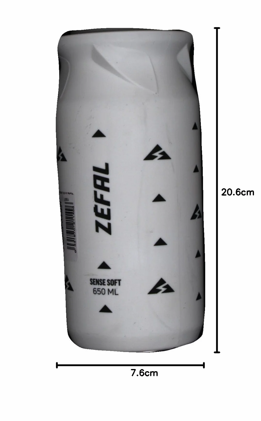 ZEFAL Sense Soft 65 Bidon rowerowy i MTB - Miękka i bezzapachowa sportowa butelka - kanister na wodę bez BPA - silikonowy smoczek - biały, 650 ML