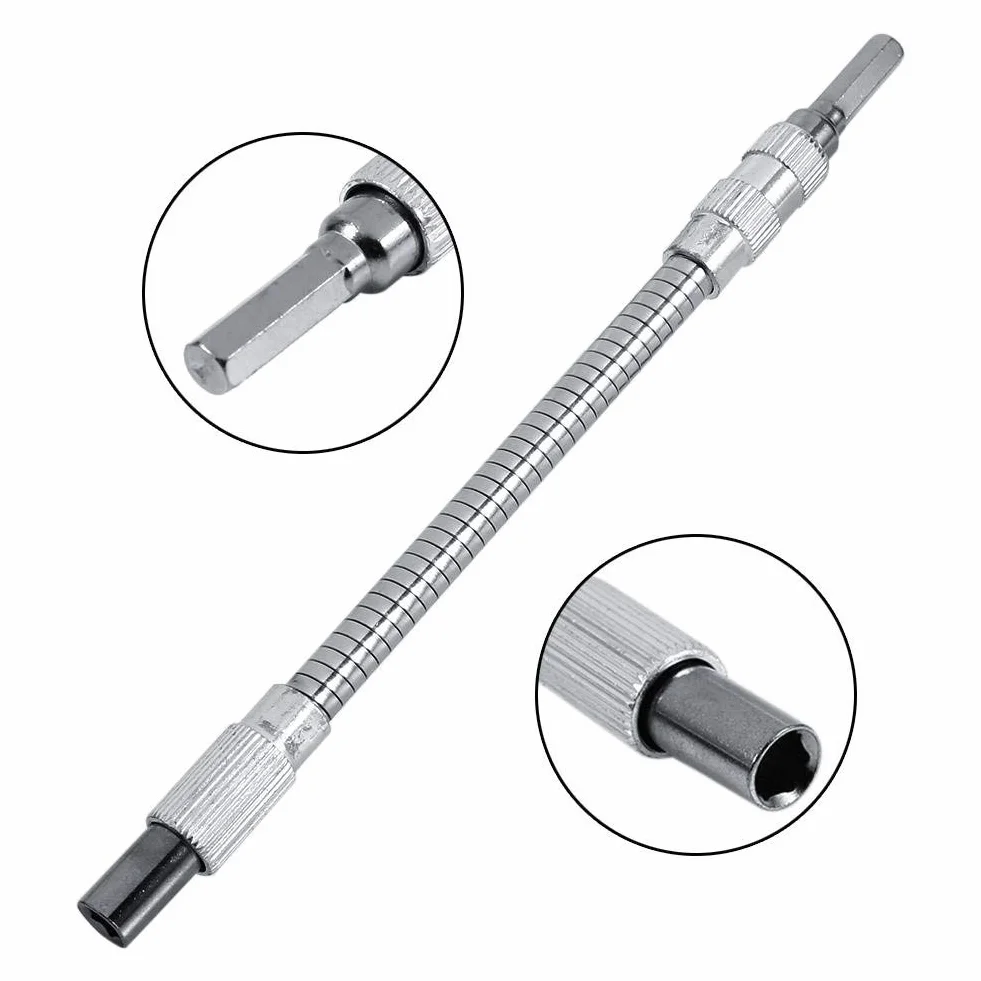 Metalowy przedłużacz śrubokręta z elastycznym trzpieniem 300° 1/4"