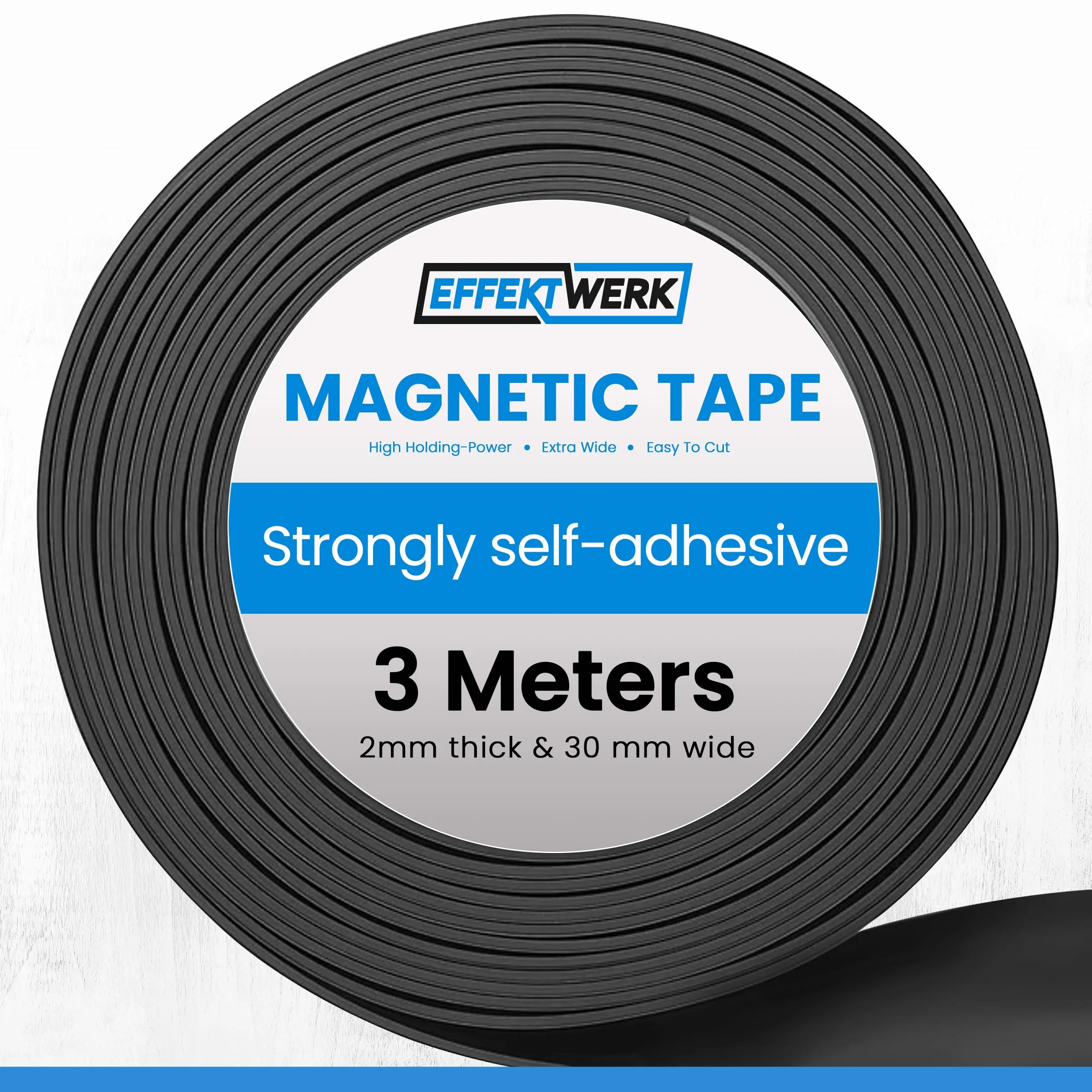 Taśma Magnetyczna Samoprzylepna 3 Metry - Paski Magnetyczne do Przedmiotów Metalowych