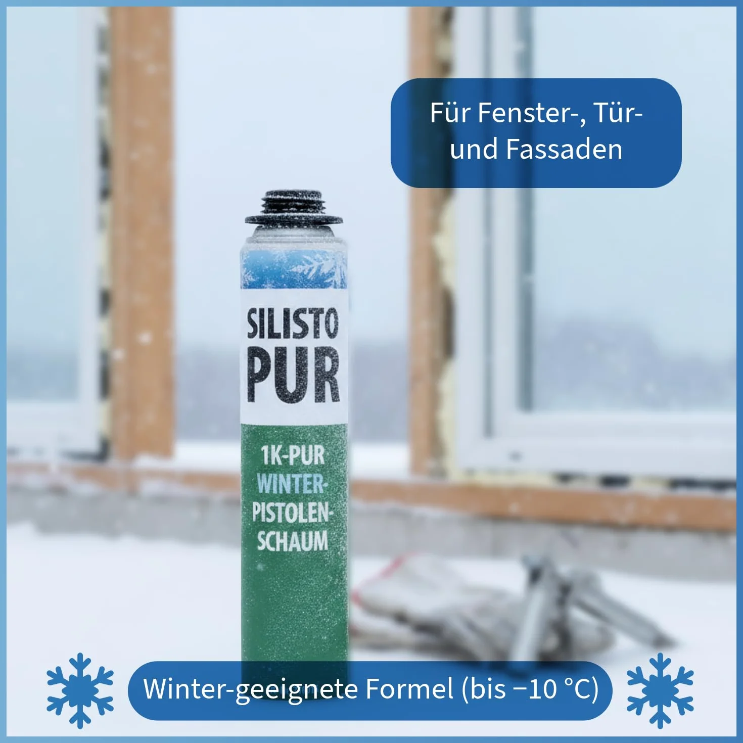 SILISTO PUR 1K WINTER pianka pistoletowa 10x750ml do -10°C z pistoletem Slim i środkiem czyszczącym 500ml