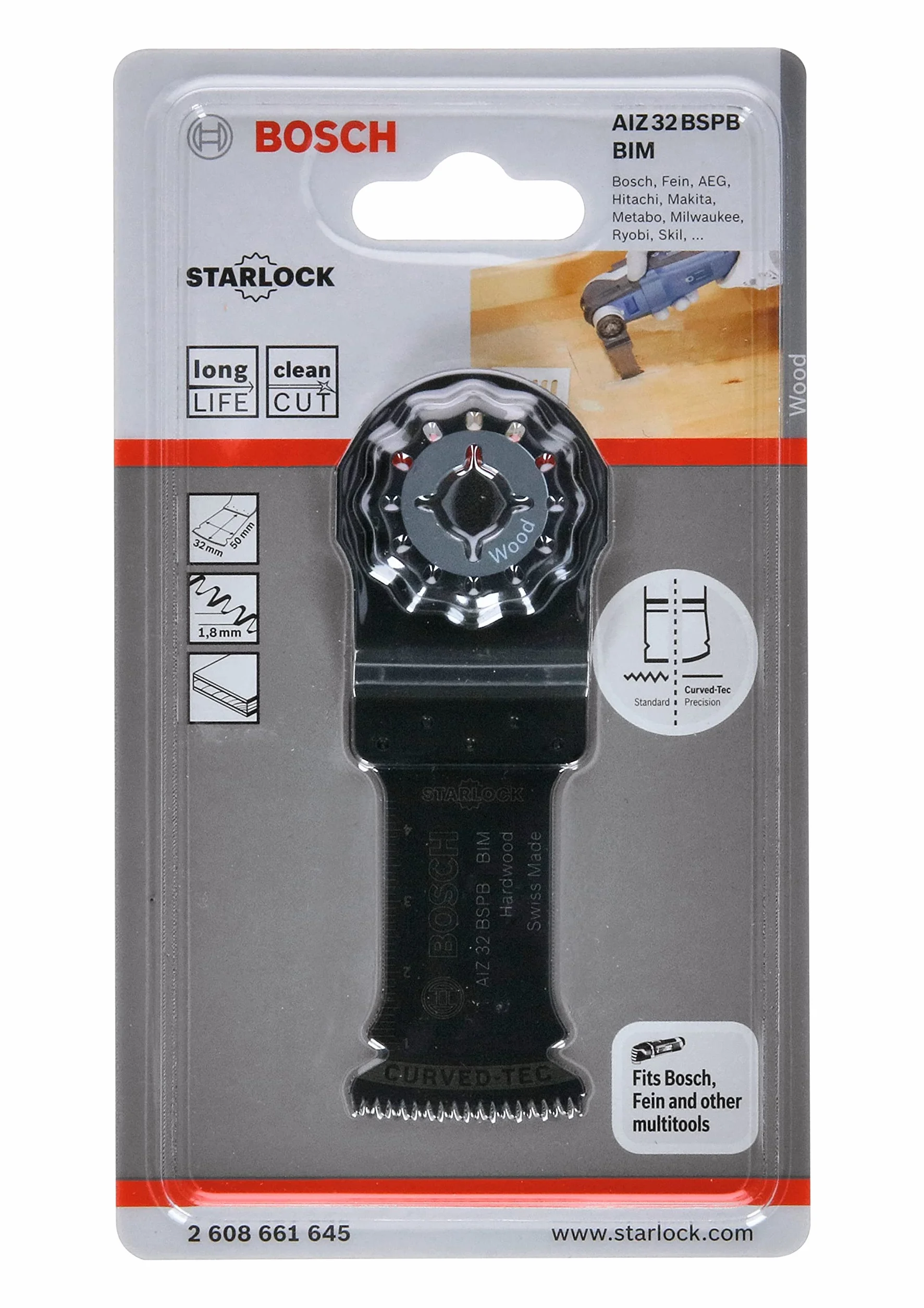 Bosch Professional Brzeszczot BIM AIZ 32 BSPB 50 x 32 mm do twardego drewna