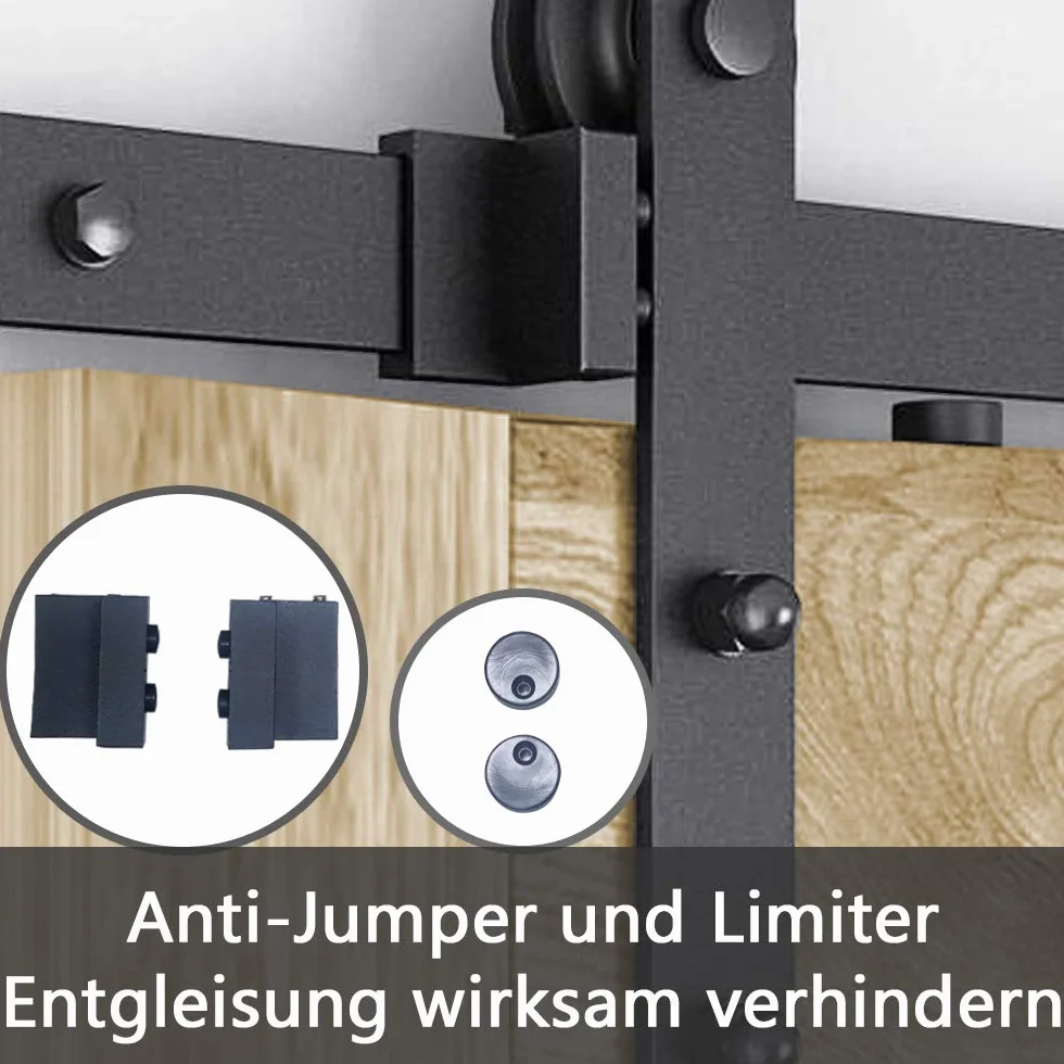 Aufun System drzwi przesuwnych ze stali węglowej 35-45 mm 130 kg 366 cm