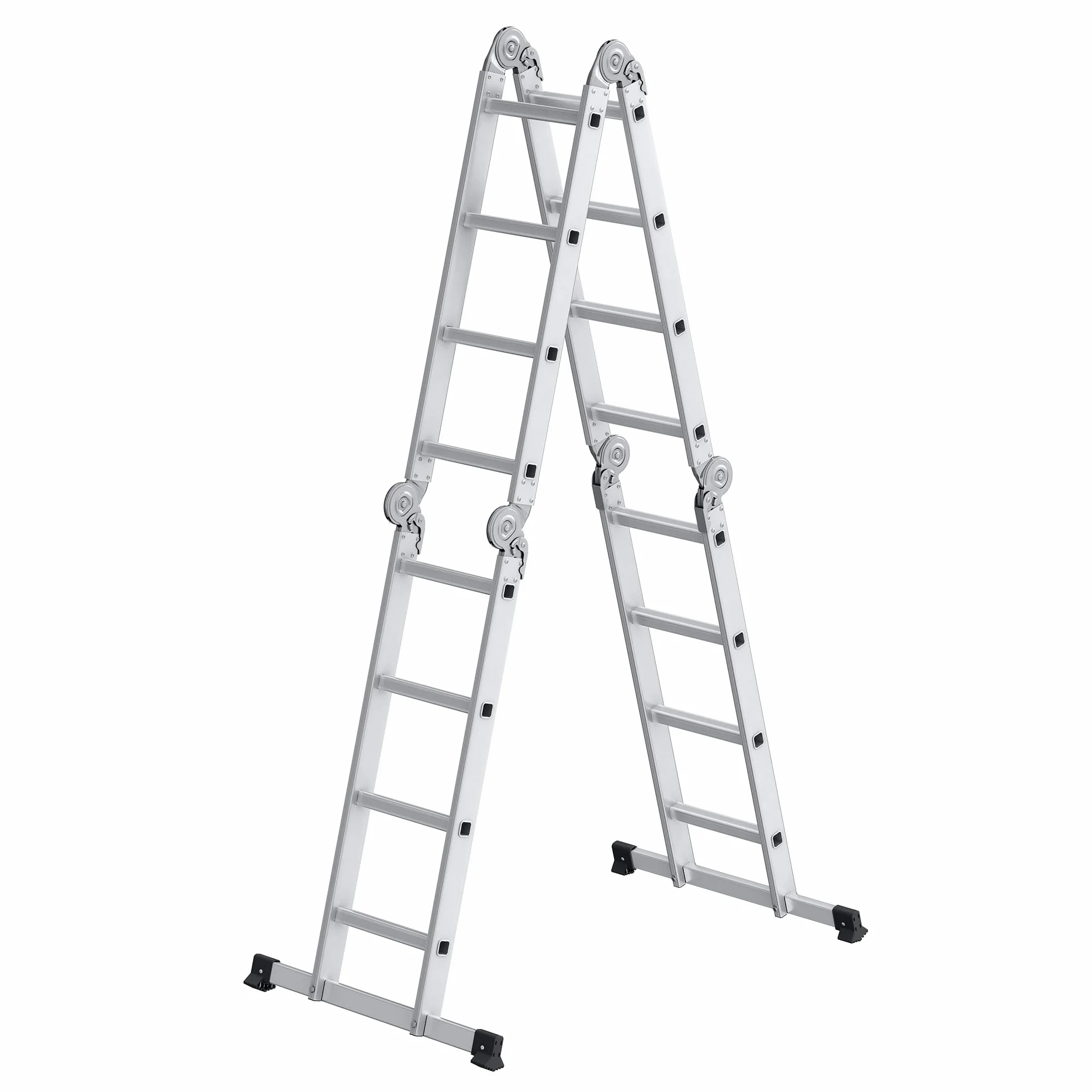 SONGMICS Drabina Wielofunkcyjna Aluminiowa 4x4 Stopnie 150 kg 430 cm GLT046E01