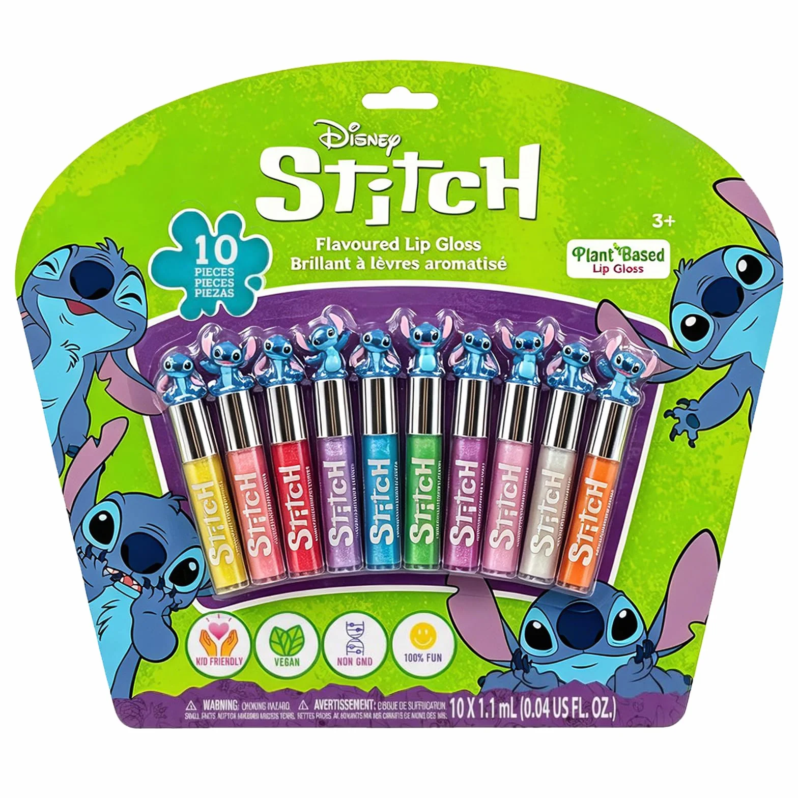 Stitch Błyszczyk Roślinny 10 szt Dziewczynki Prezent