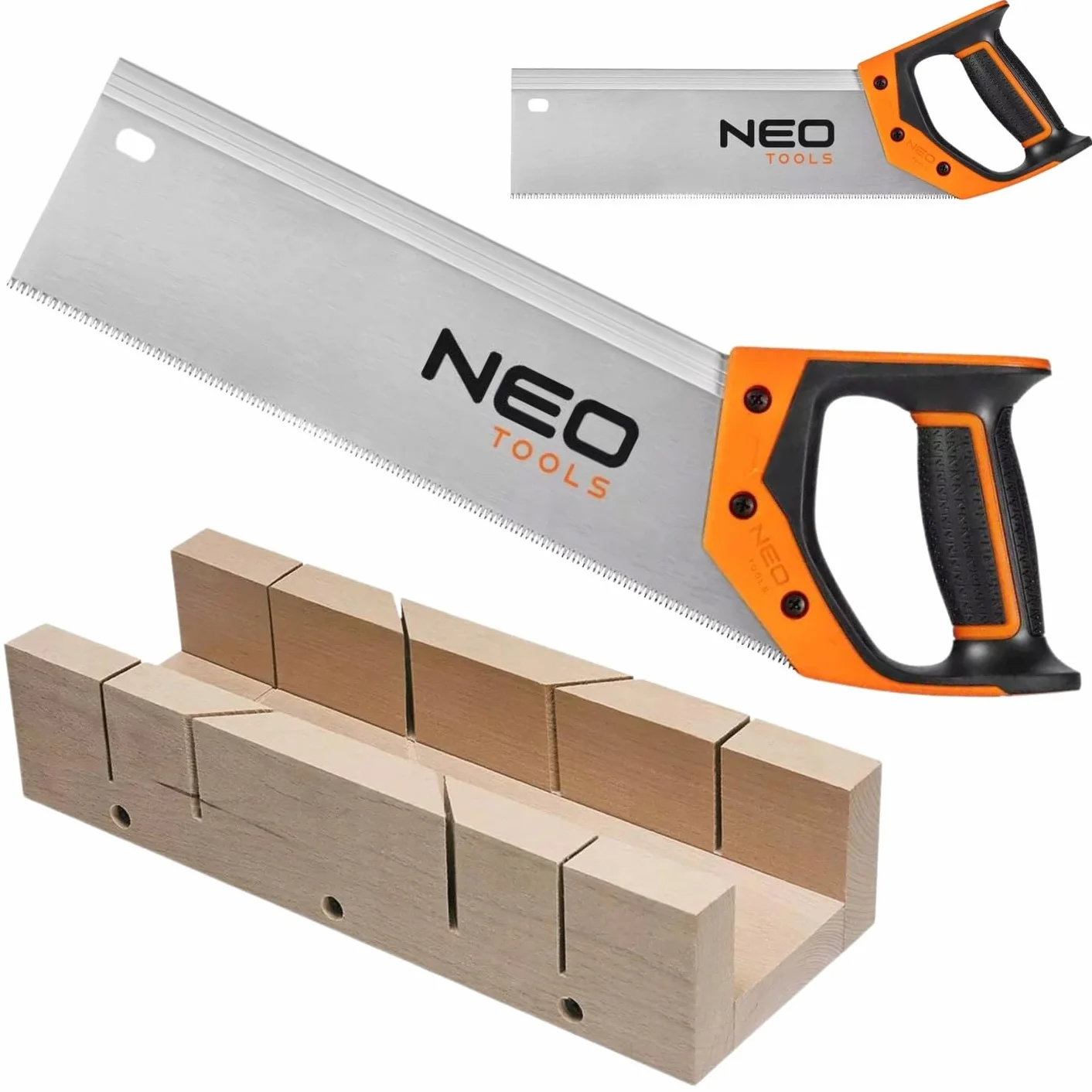 NEO Piła Grzbietnica 350mm 13TPI Skrzynka Uciosowa Drewniana do Listw