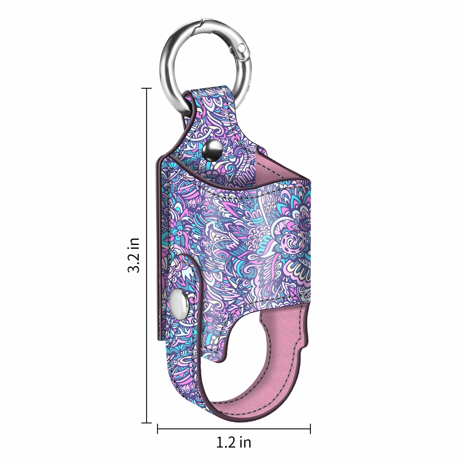 MEDMAX Uchwyt do inhalatora na astmę, etui ze sztucznej skóry, lekka torba do noszenia z karabińczykiem, uchwyt kompatybilny z inhalatorem Ventolin, (inhalator nie wchodzi w zakres dostawy, TYLKO
