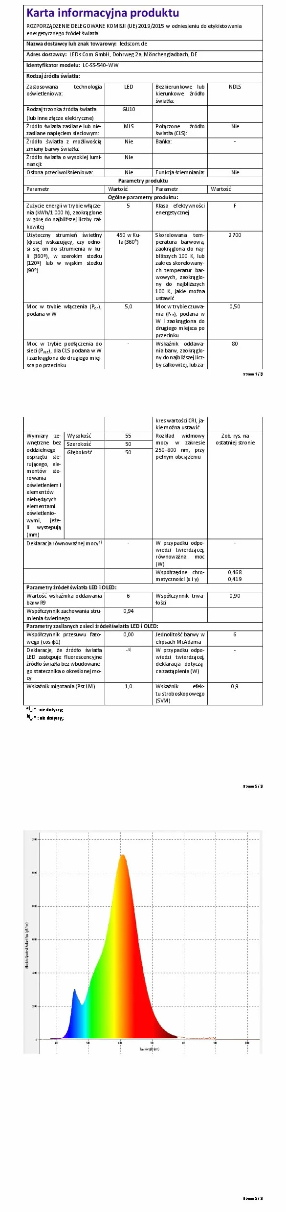 ledscom.de 2 sztuki Lampa ścienna WAIKA, 1-światło, czarna, USB-C, USB-A, z lampą LED GU10 450lm, ciepła biel