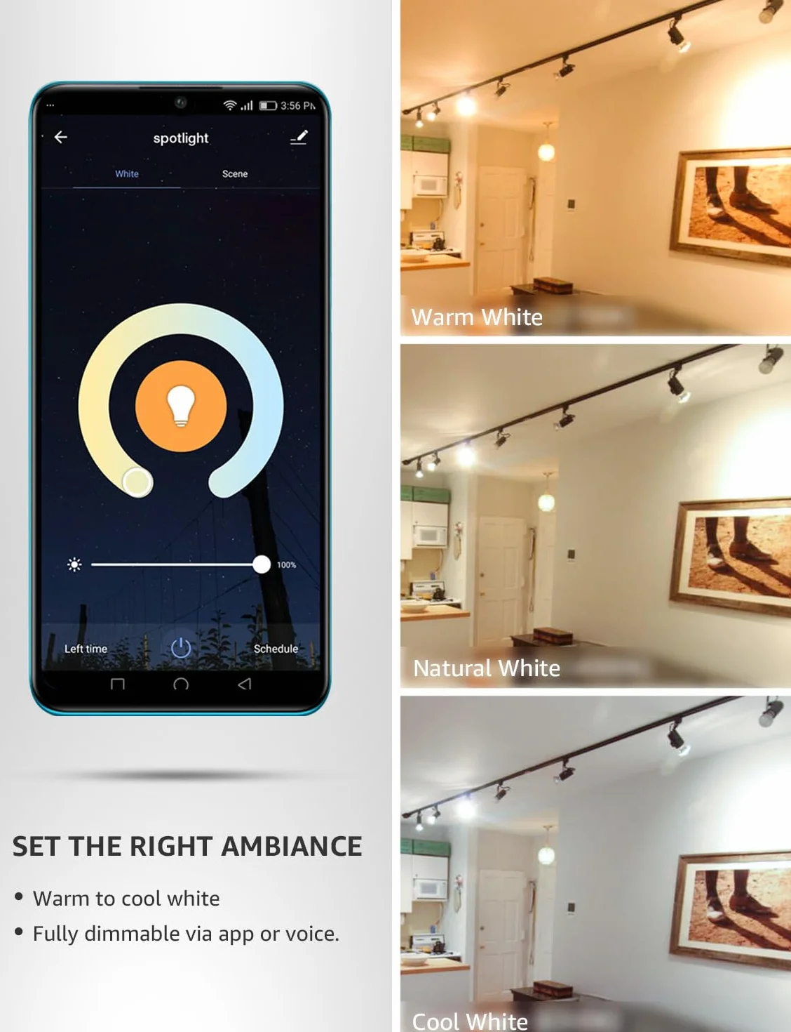Lepro GU10 inteligentne lampy LED, Alexa, możliwość ściemniania, ciepła biel i zimna biel, żarówki LED (4,5 W = 50 W, żarówka halogenowa), kompatybilna z Alexa i Google Home, 2 sztuki