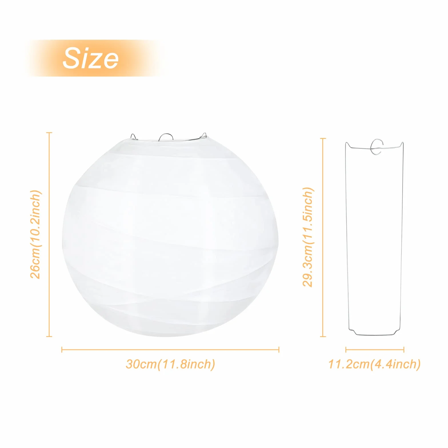 żebrowany papierowy lampion, okrągły lampion, 30 cm / 12", dekoracja na przyjęcie, do ogrodu, na wesele, urodziny i inne okazje