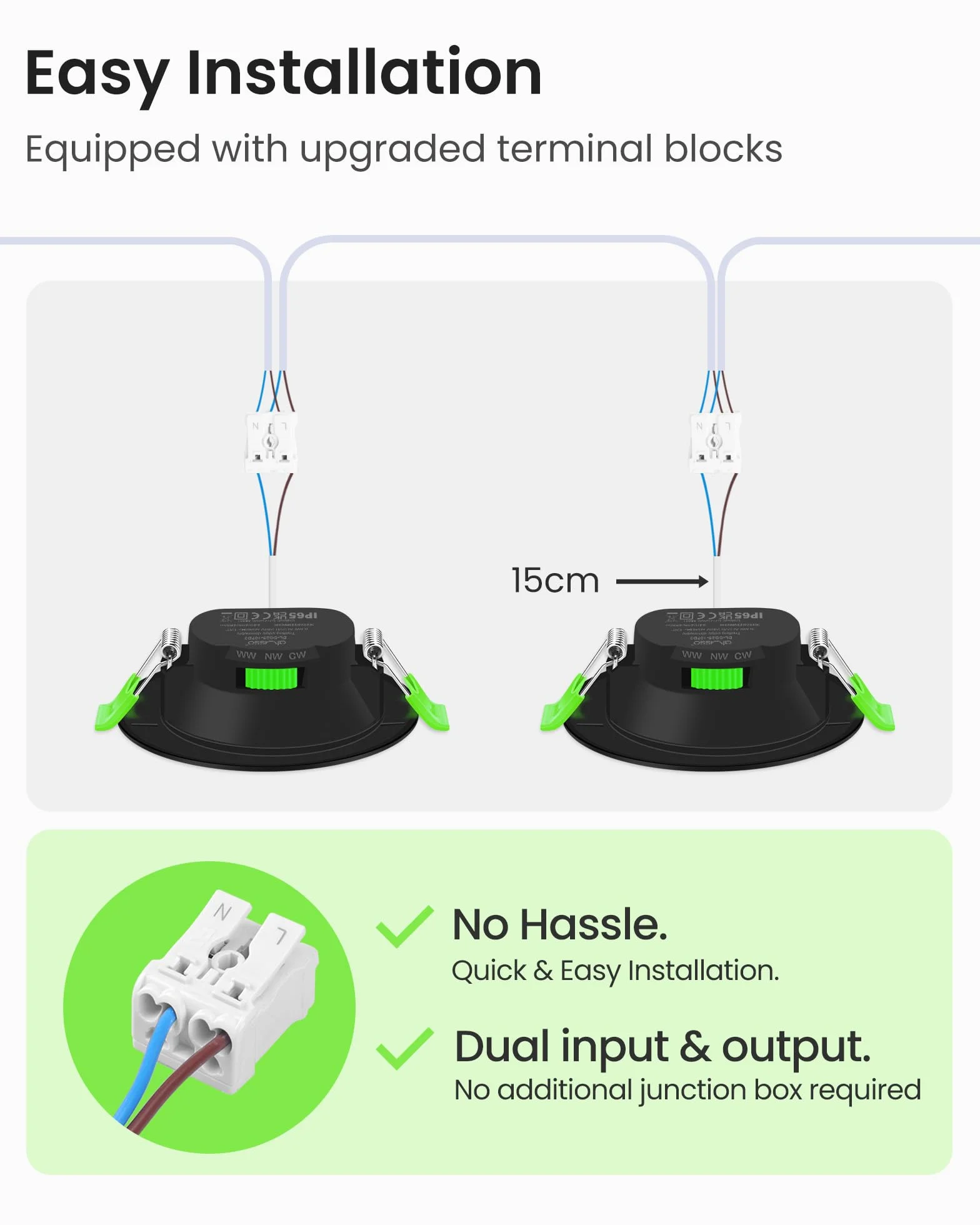 ALUSSO Wodoodporna IP65 Regulowana Oświetlenie LED Spot 230V 7W Sufitowe 3000K 4000K 6500K Okrągłe Czarny Opakowanie 6szt
