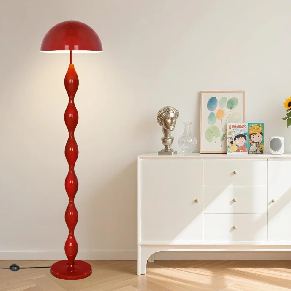 Lampa podłogowa LED 63 cm czerwona funky 3 kolory nowoczesna