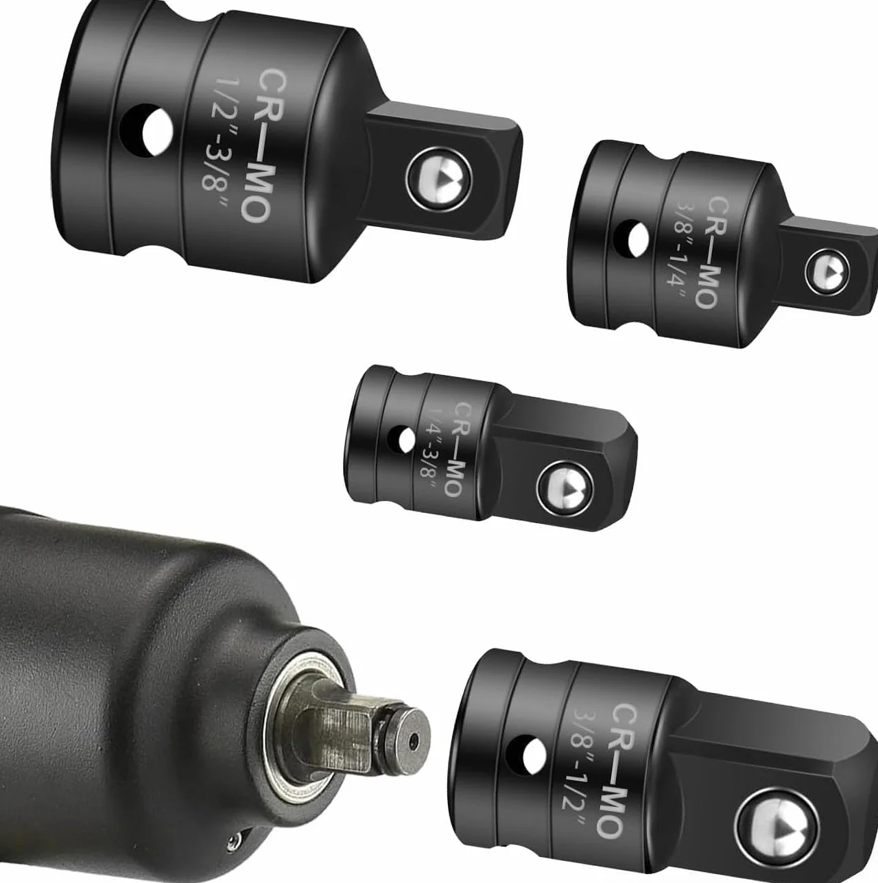 Alrens Zestaw 4 adapterów kątowych do kluczy nasadowych