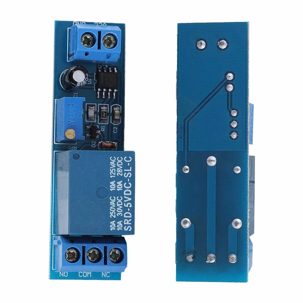 Diyeeni 2 szt. Moduł przekaźnika NE555 Regulowany z opóźnieniem 0-10 sekund 5 V