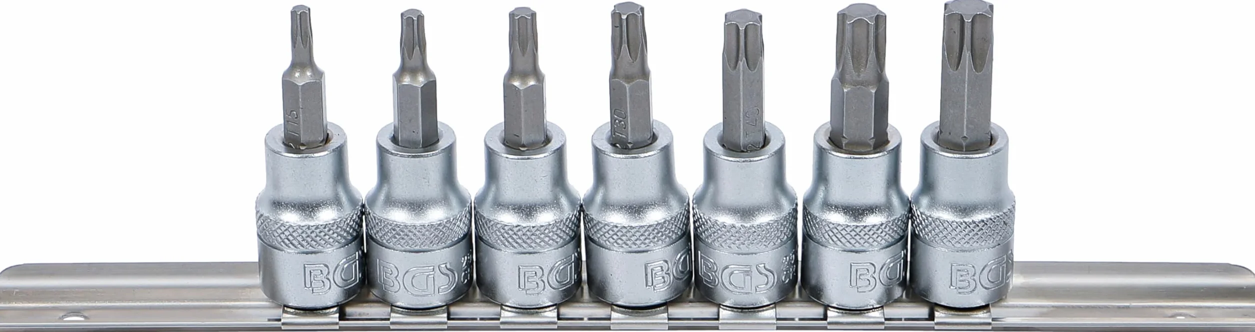 BGS 5108 Zestaw nasadek do bitów 10 mm (3/8") profil T Torx T15-T50 7 szt.