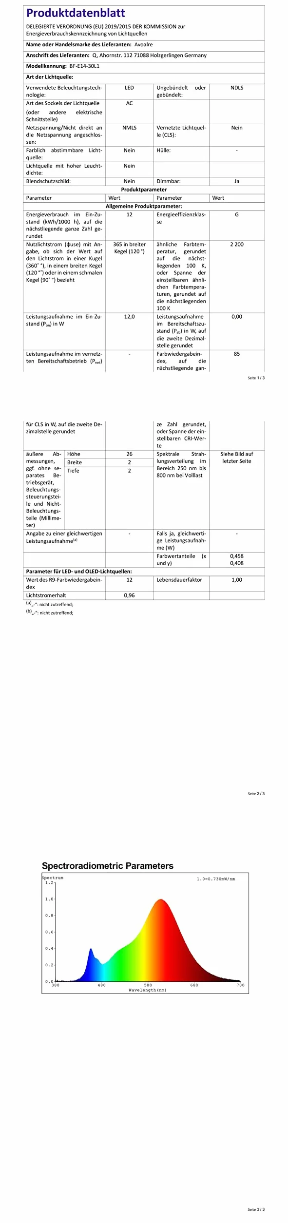 Avoalre G45 łańcuch świetlny LED IP65 ciepła biel 10 m rozszerzalny 30+3 żarówki