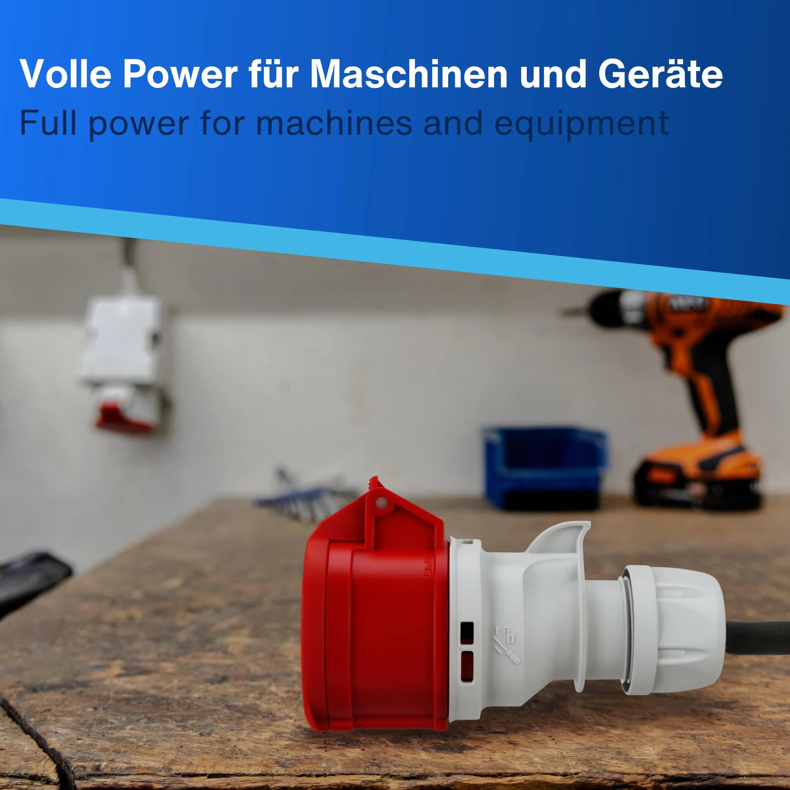 REV 0512560555 złącze CEE 5-biegunowe 3Ph+N+PE IP44 400 V 16 A czerwone