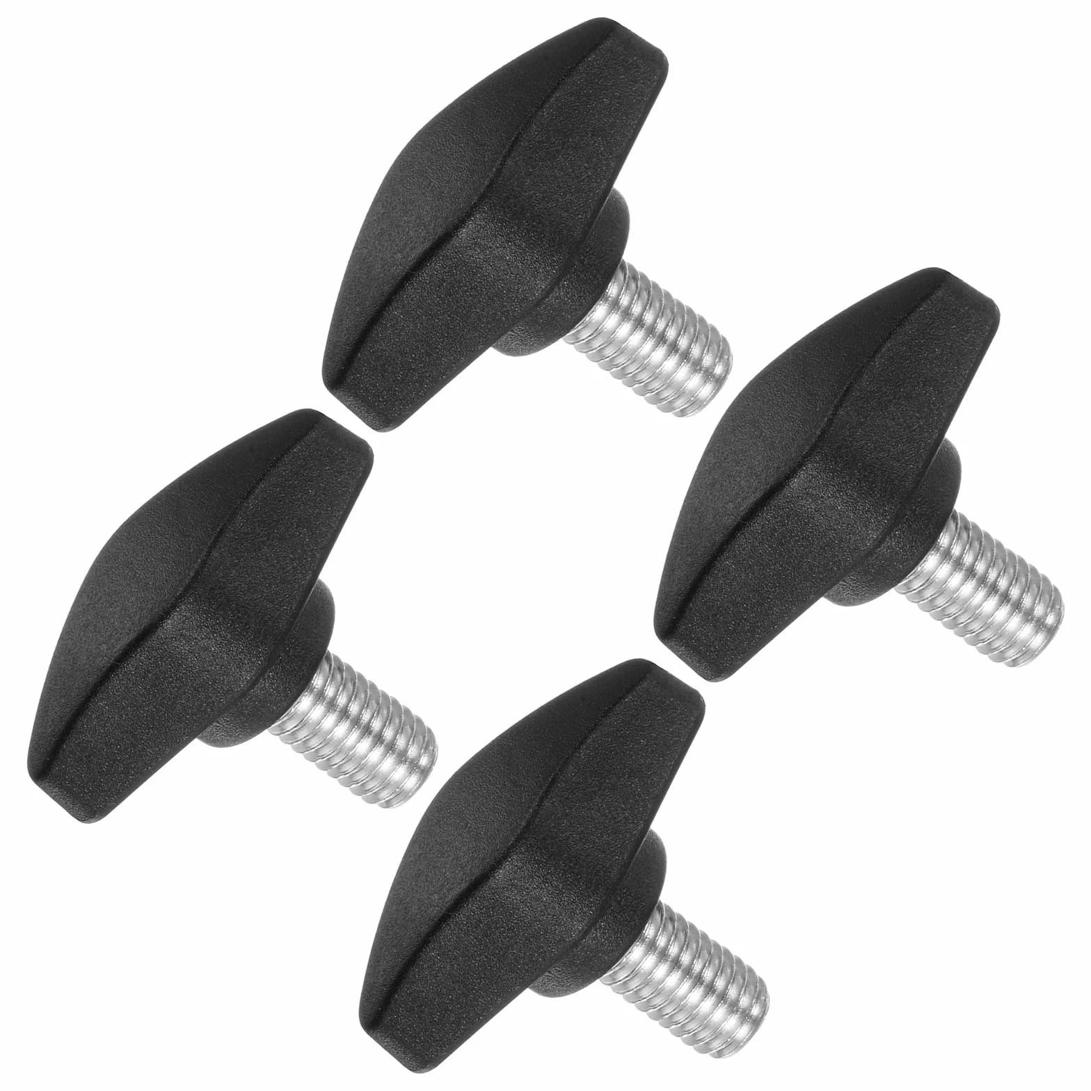 Gałki skrzydełkowe Tee Śruba kciukowa M8 x 14 mm, plastikowa śruba zaciskowa typu T, gwintowane gałki ręczne, 4 sztuki