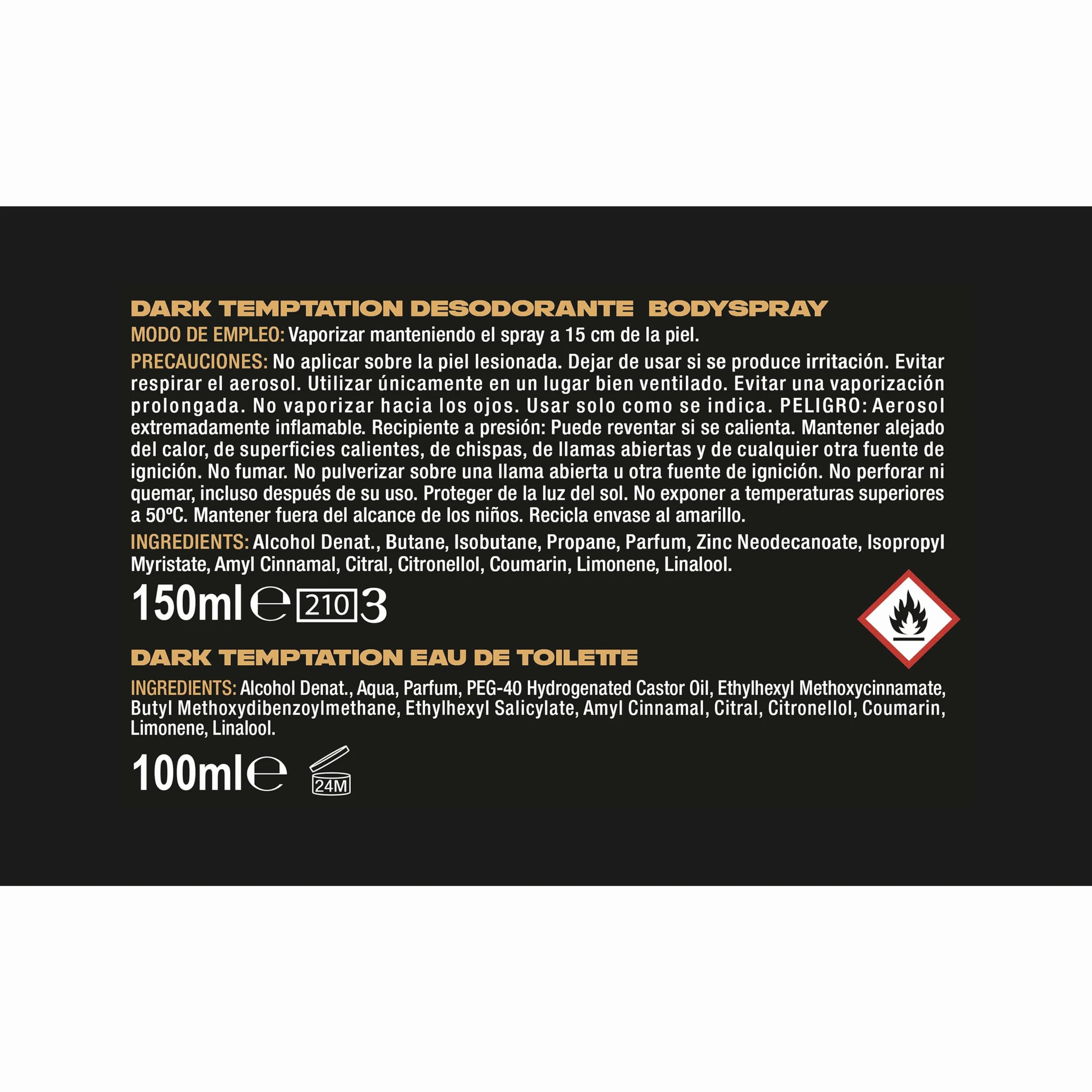 Axe Neceser Duo Dark Temptation higiena i higiena osobista dla mężczyzn 2 produkty
