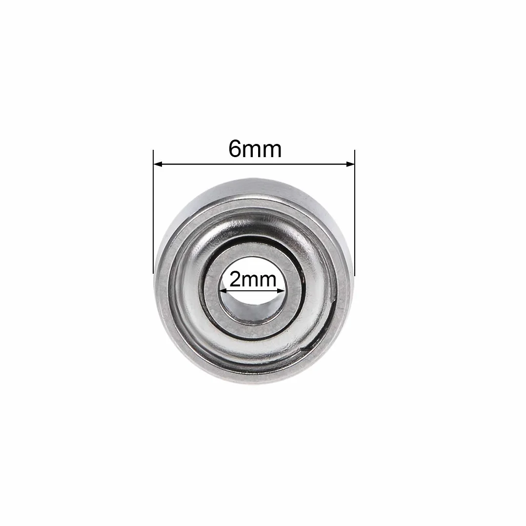 sourcing map łożysko kulkowe zwykłe 692ZZ 2x6x3 mm podwójnie ekranowane stal chromowana Z2