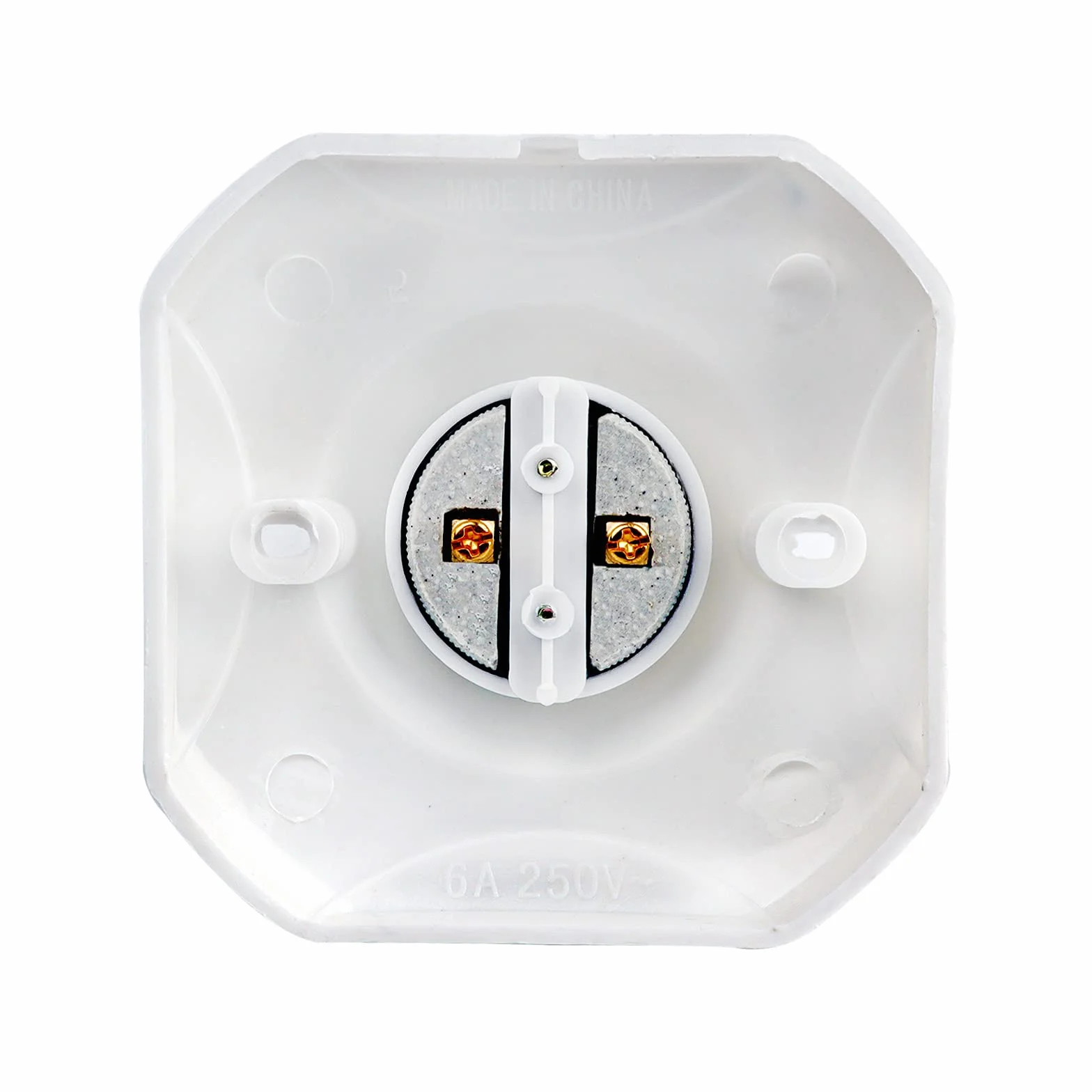 Gniazdo Sufitowe E27 220-240V LED Biały Plastik Zestaw 6 Szt