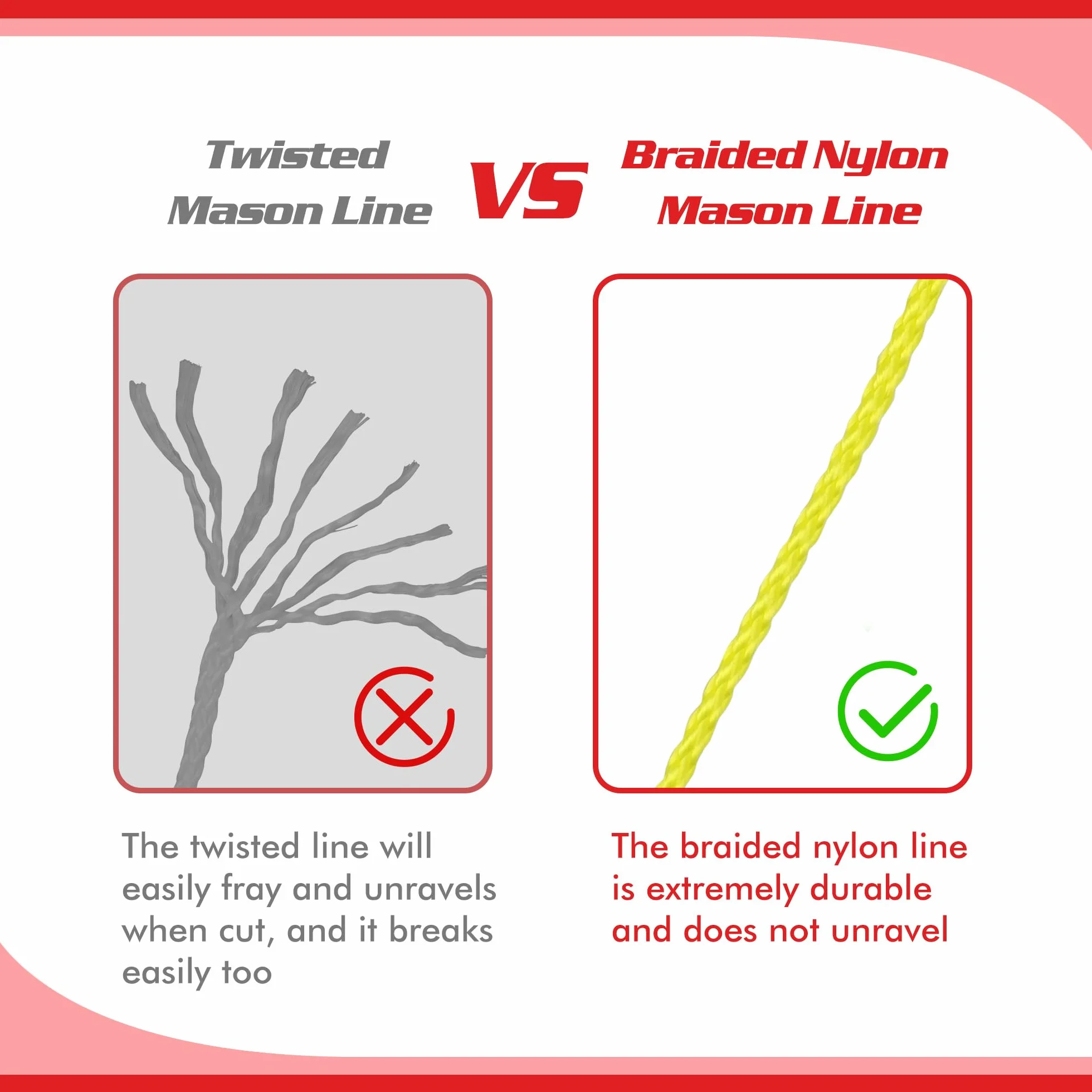 Goldblatt Mason Line pleciona nylonowa linka sznurek do narzędzi ogrodniczych murarskich