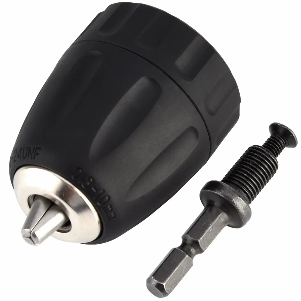 Adapter uchwytu wiertarskiego SDS 3/8-24UNF 0.8-10mm Zacisk bezkluczowy z chwytem sześciokątnym 1/4"