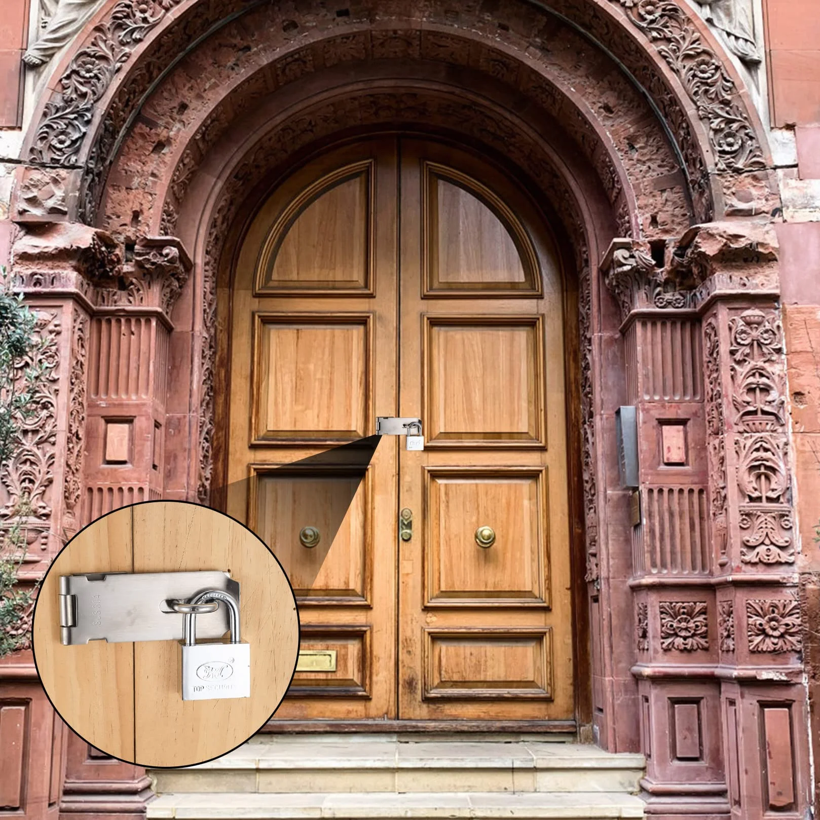 Hasp na kłódkę do drzwi stal nierdzewna zamek rygiel do ogrodu szopy bramy