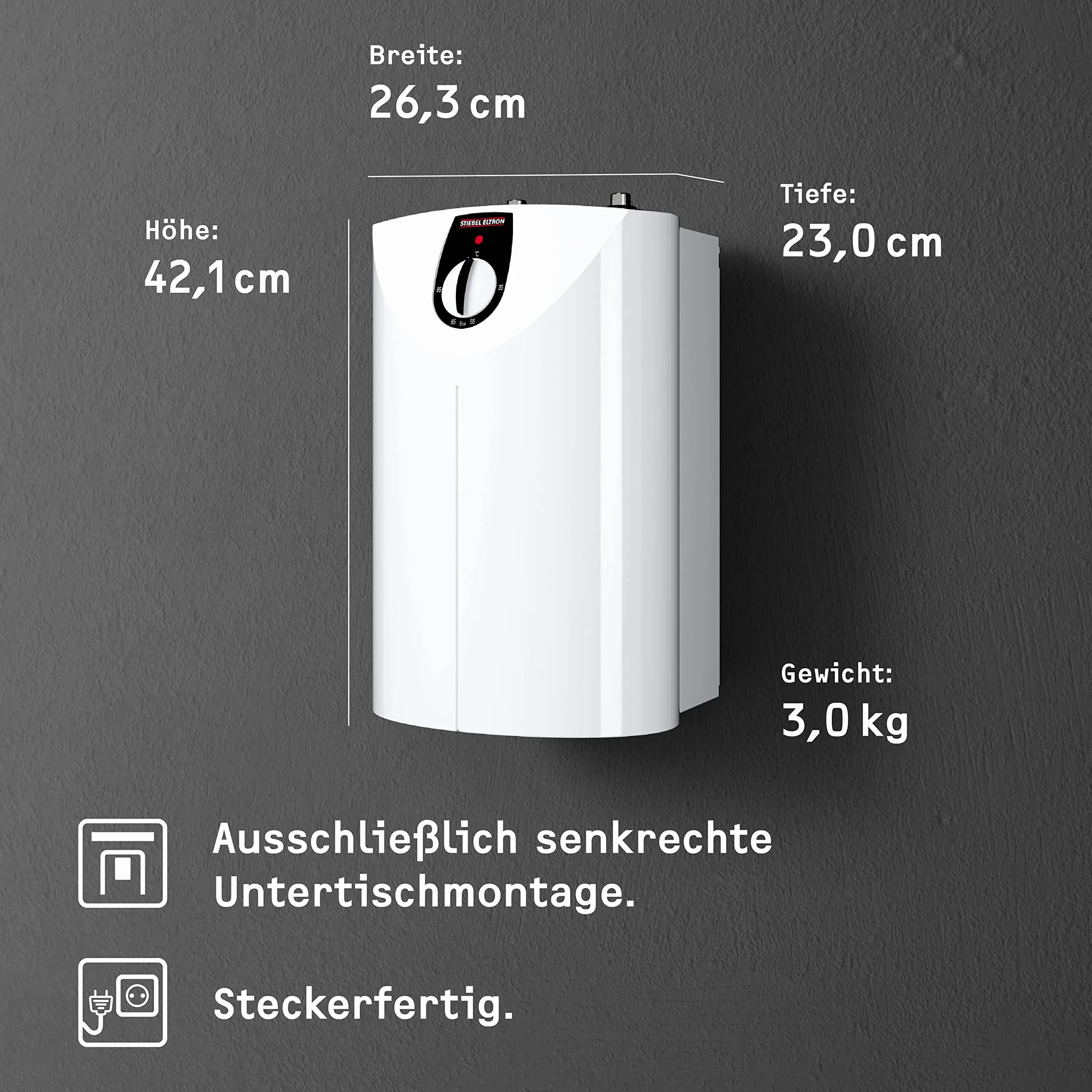 Stiebel Eltron 221115 Zasobnik Ciepłej Wody SNU 5 SL, Biały, 230 V, 5 L