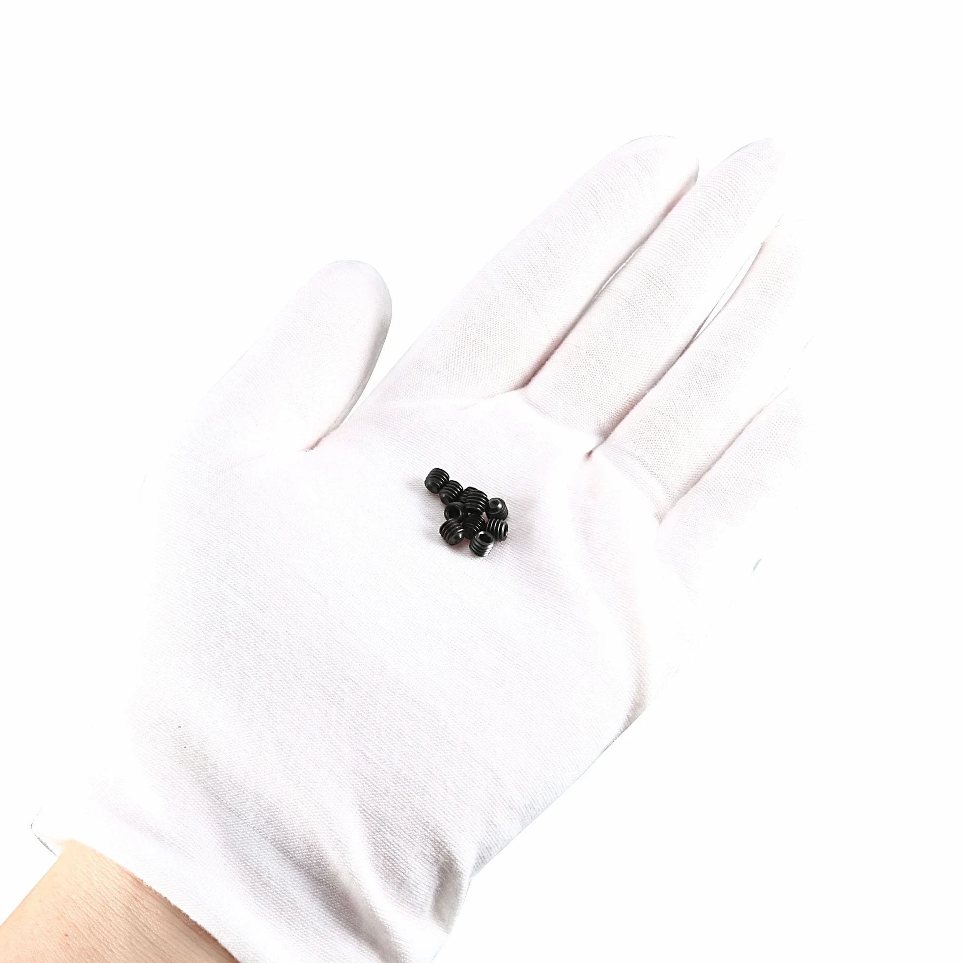 Zestaw śrub z gniazdem sześciokątnym M4 x 4 mm stal stopowa czarny 50 szt.