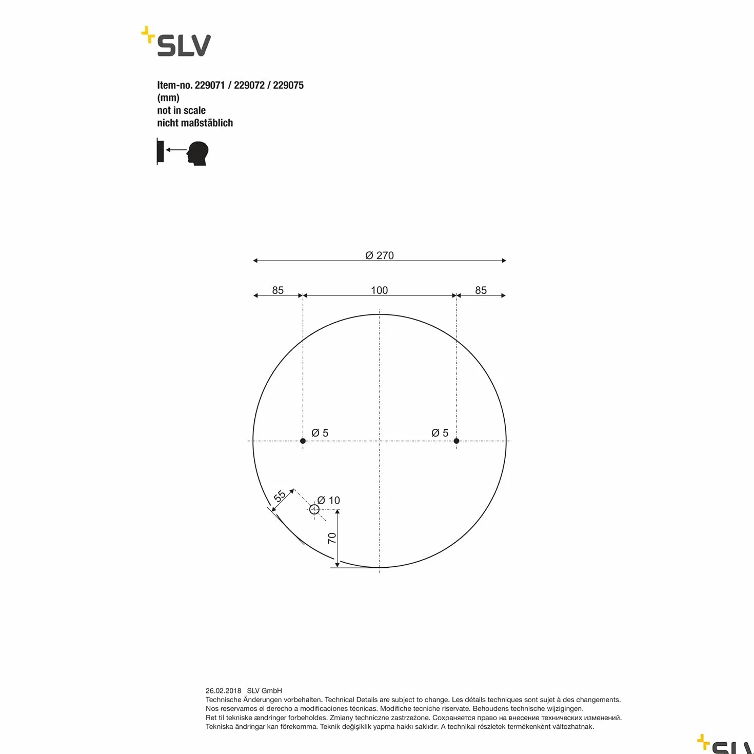 SLV Natynkowa lampa na ścianę i sufit BULAN LED E14 IP44 60 W biały
