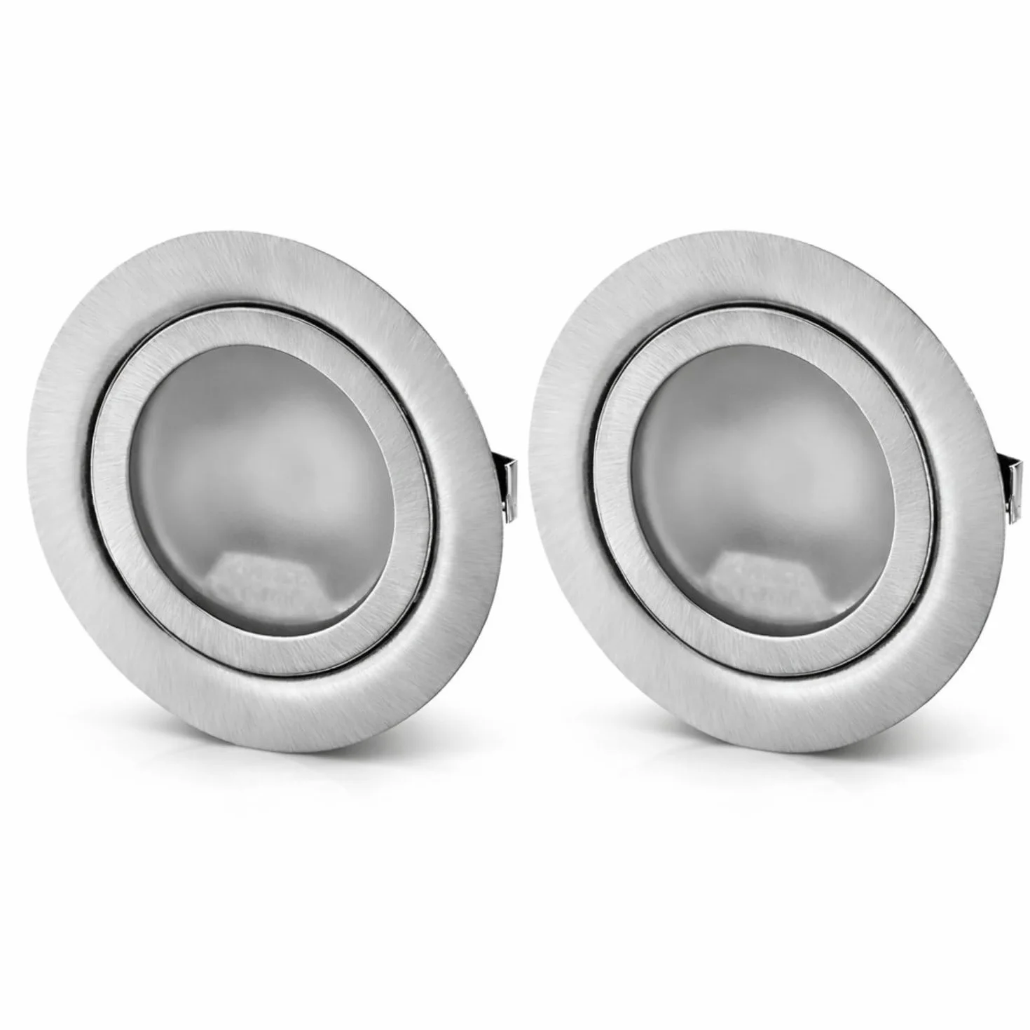 ADAKAT Zestaw 2 sztuk metalowy reflektor do zabudowy G4 12 V szklana pokrywa