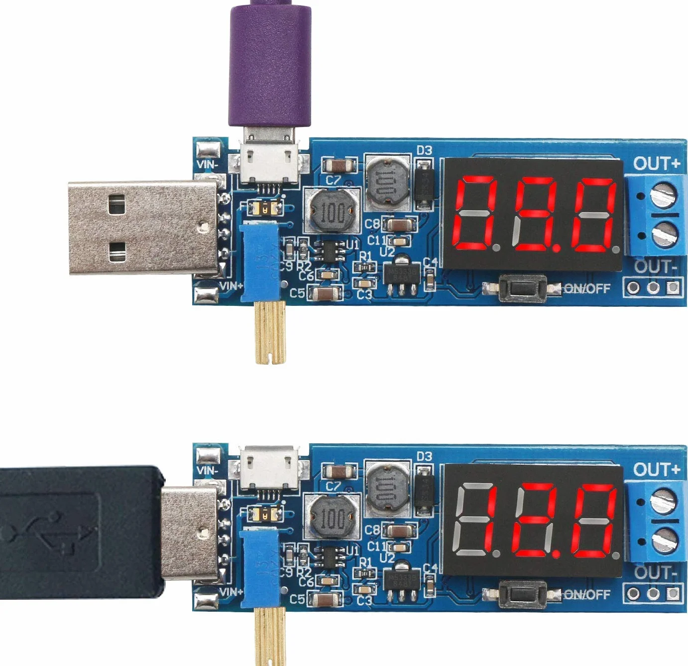 DollaTek Regulator wejścia USB DC 3,5 V-12 V na 1,2 V-24 V płyta konwertera Buck Boost
